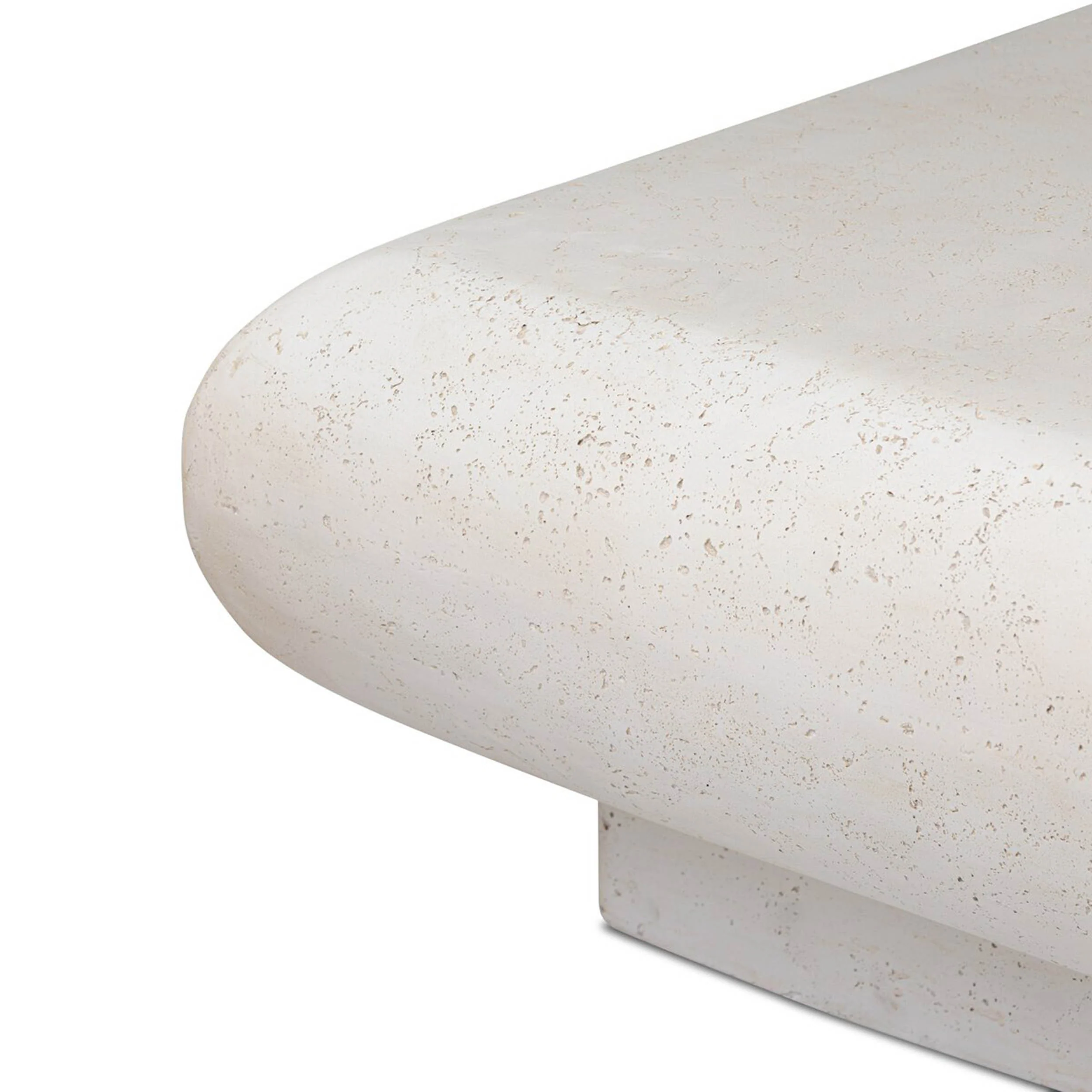 Ambra 48" Outdoor Coffee Table, Aged White by Four Hands - Image 3
