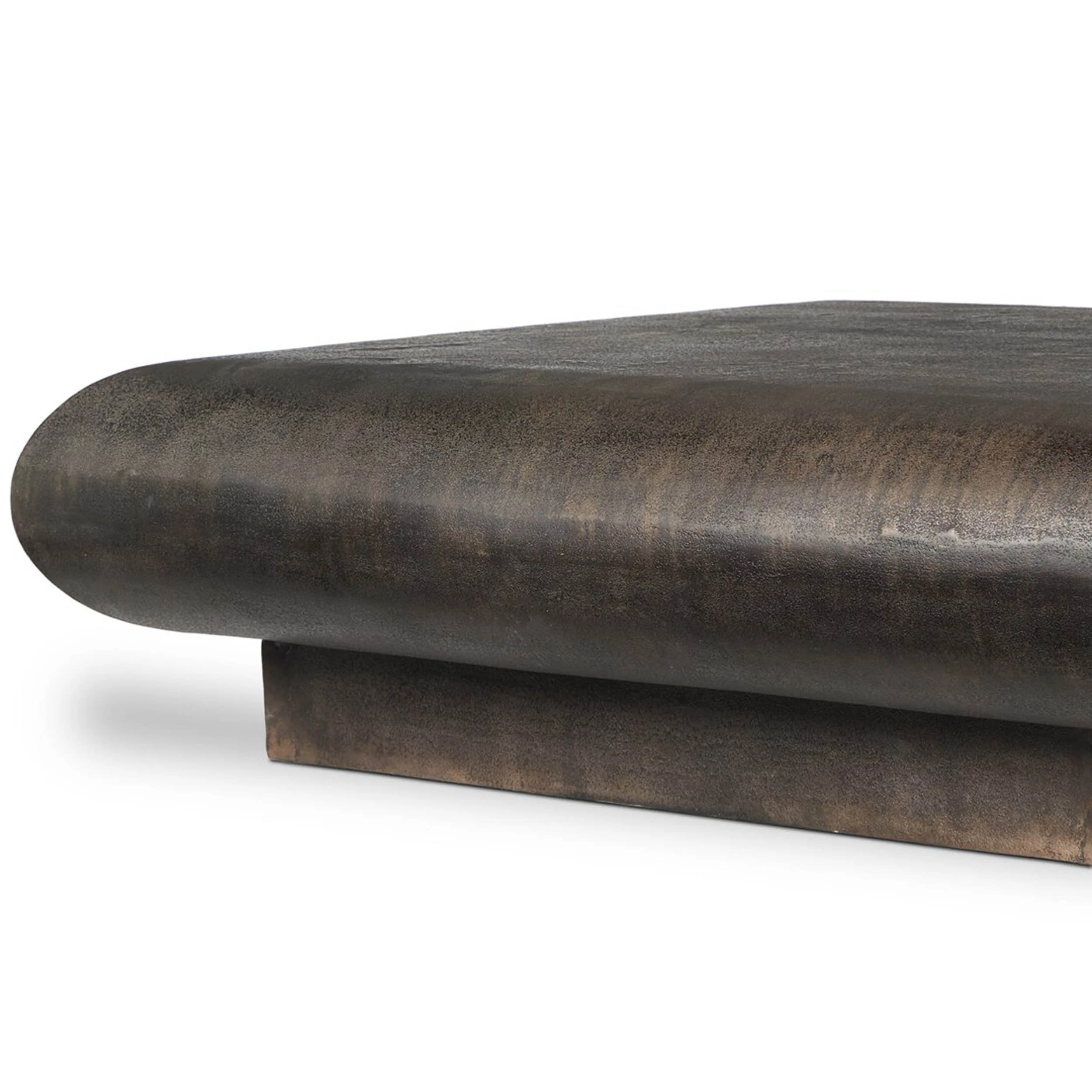 Ambra 48" Outdoor Coffee Table, Distressed Bronze by Four Hands - Image 4