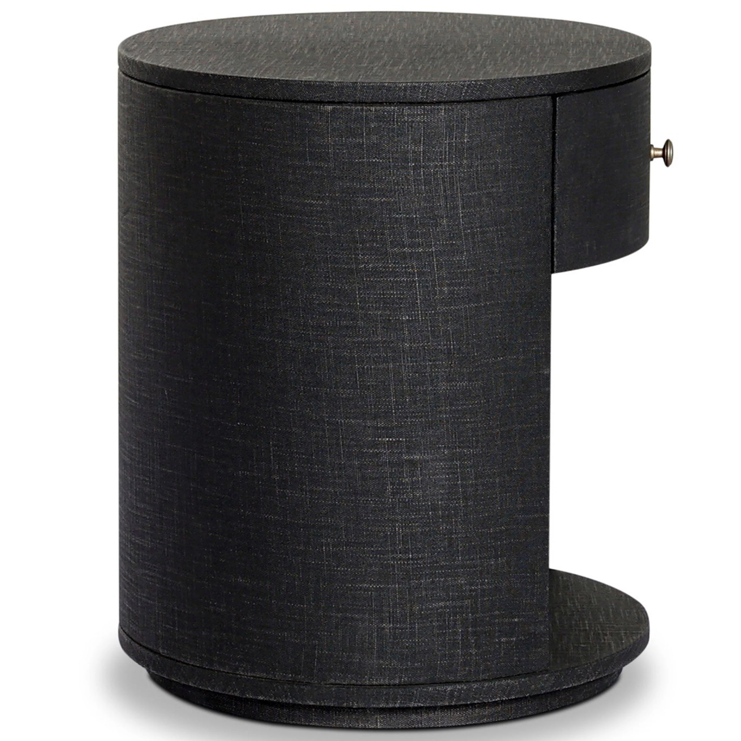 Amelia 1 Drawer Oval Nightstand, Black by Four Hands - Image 3