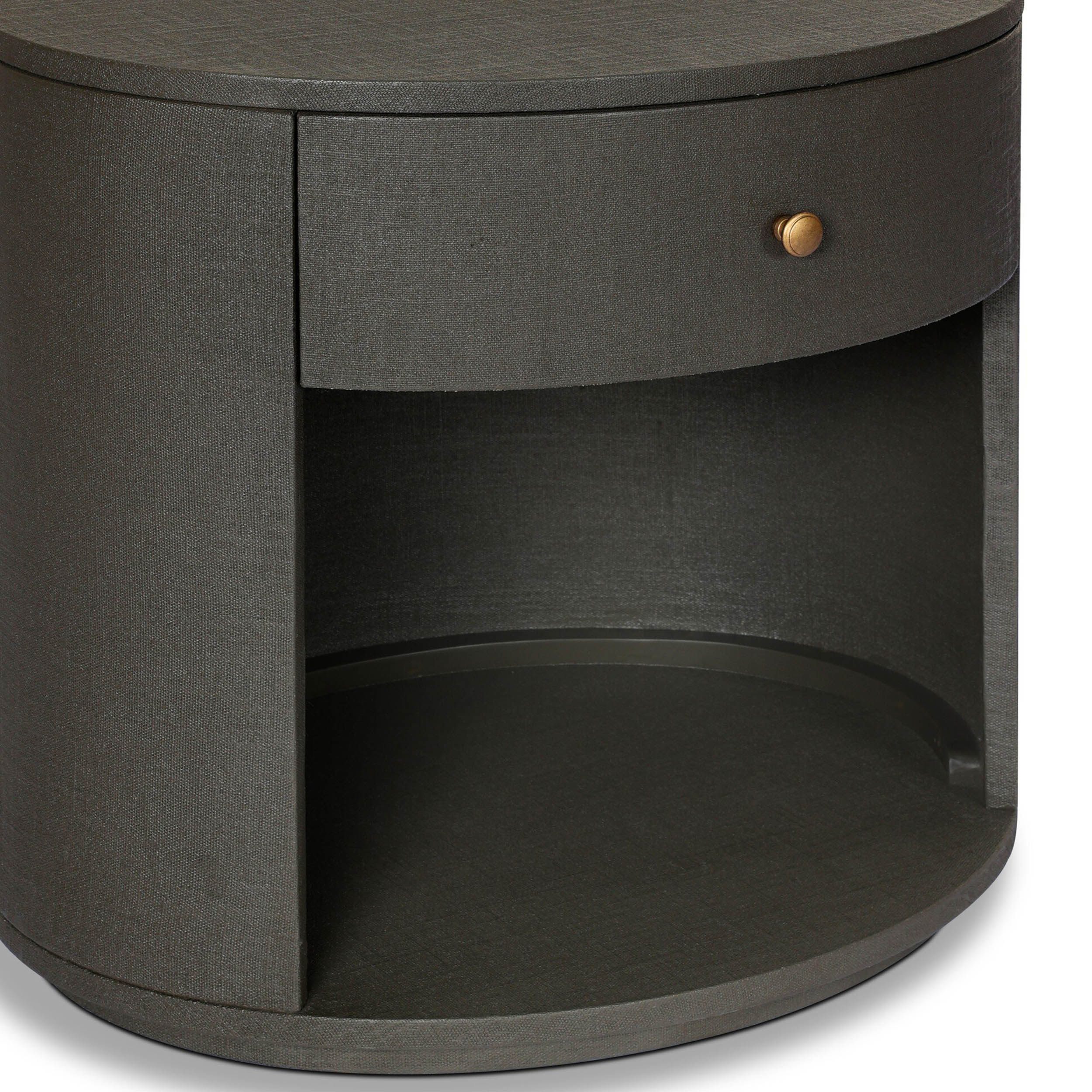 Amelia 1 Drawer Oval Nightstand, Dark Green by Four Hands - Image 6