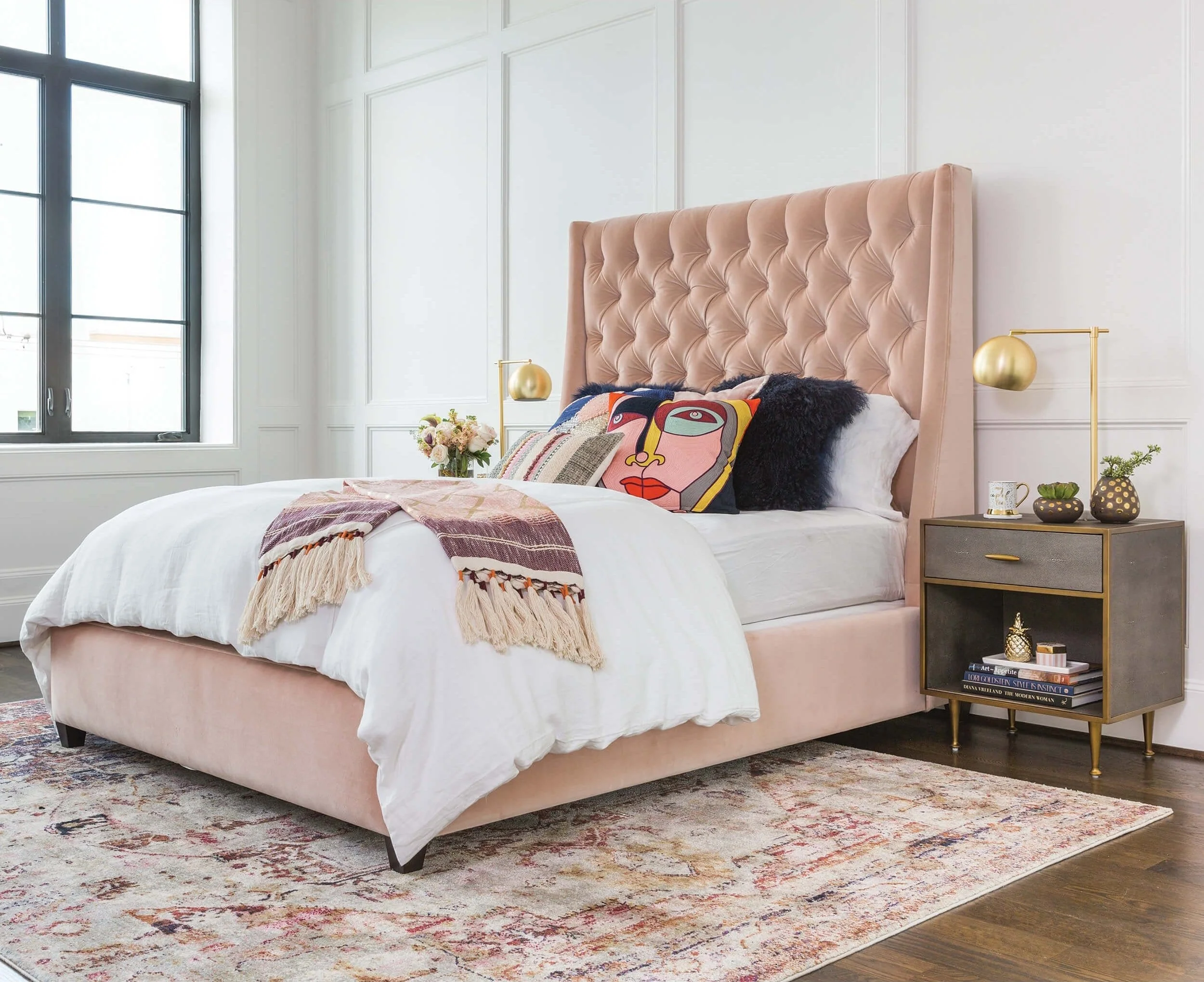 Amelia Tall Bed, Vance Rose - Image 5
