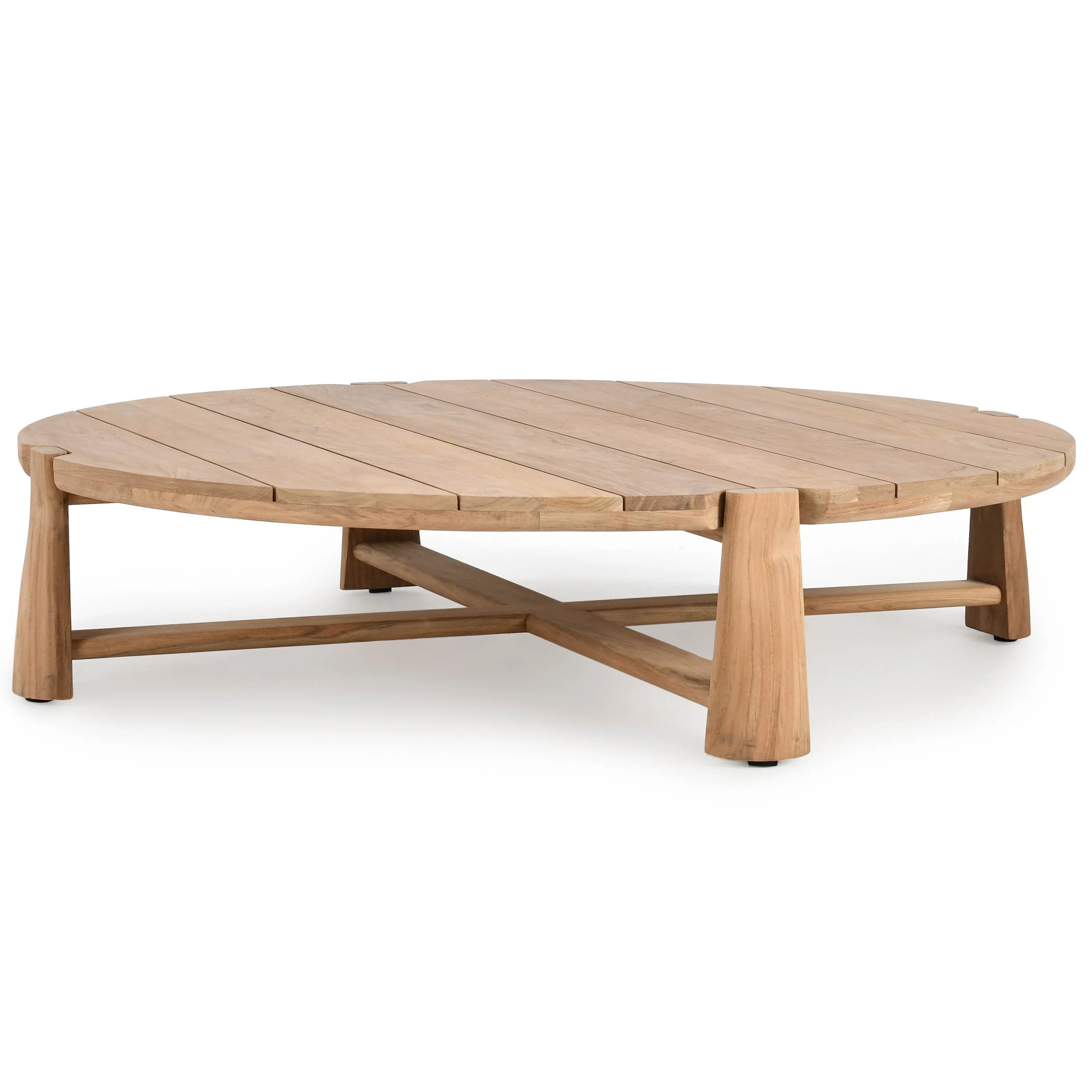 Aston Outdoor Round Coffee Table, Natural - Image 2