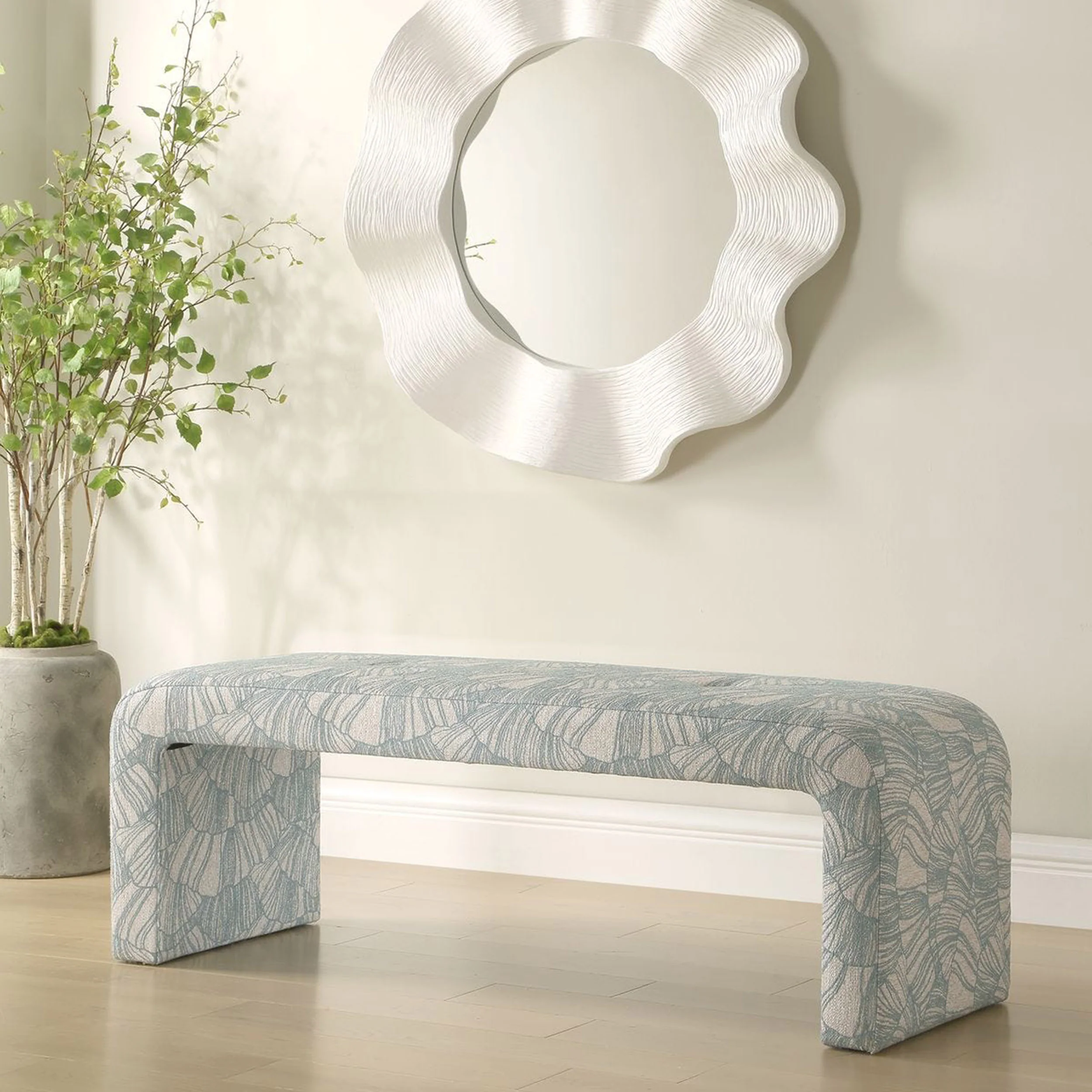 Amie Bench, Blue - Image 4