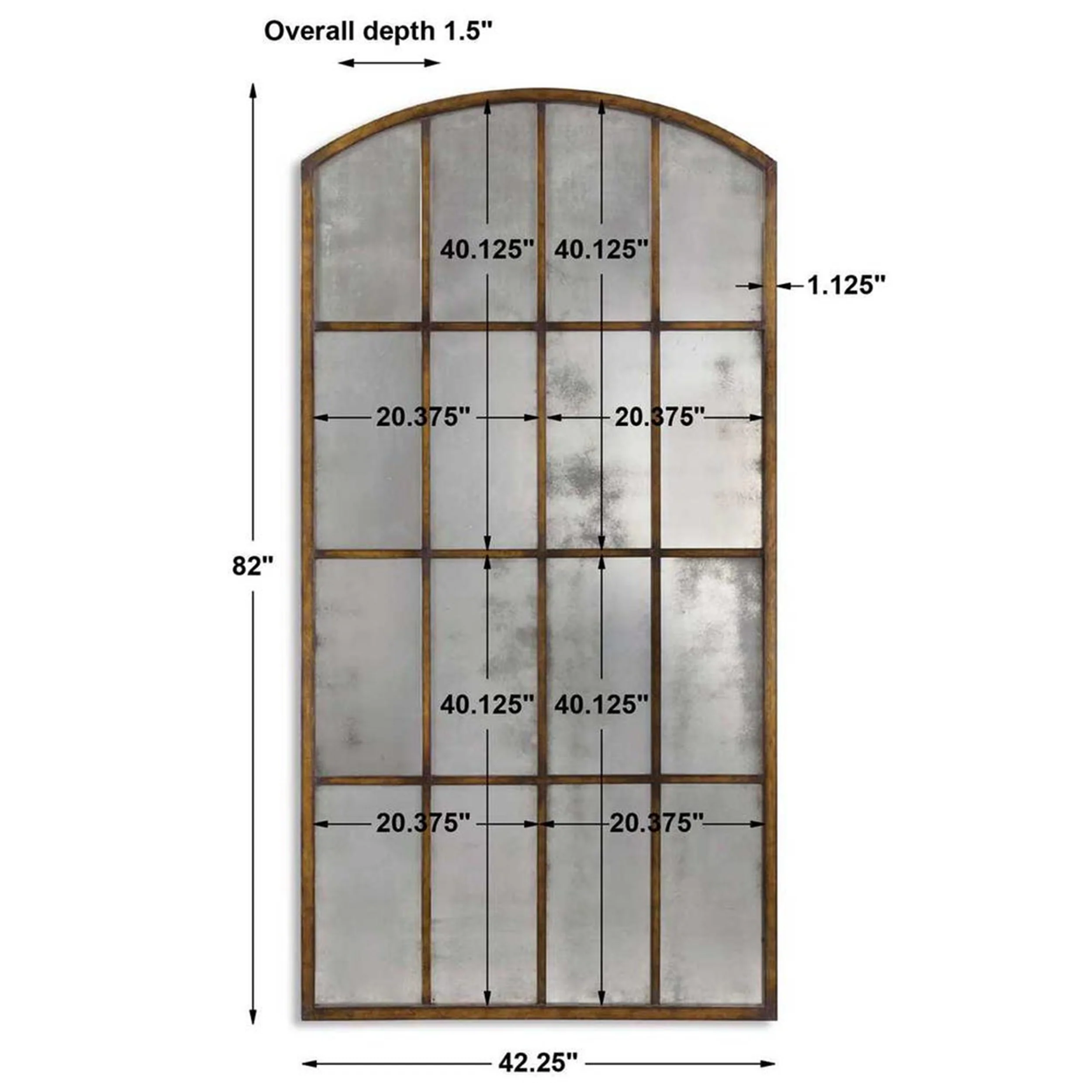 Amiel Large Arch Mirror, Bronze - Image 5