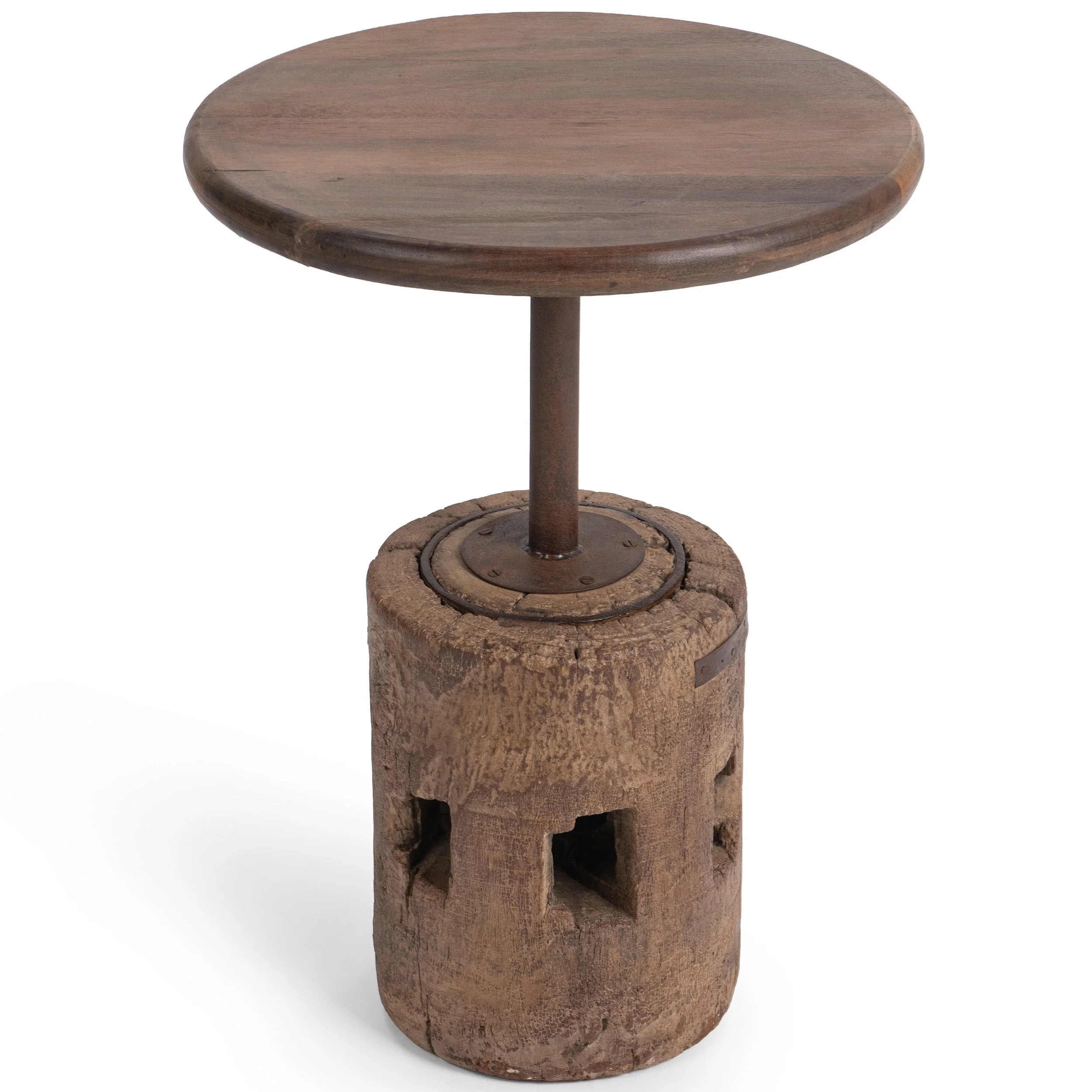 Amira Round Accent Table, Natural Reclaimed - Image 10
