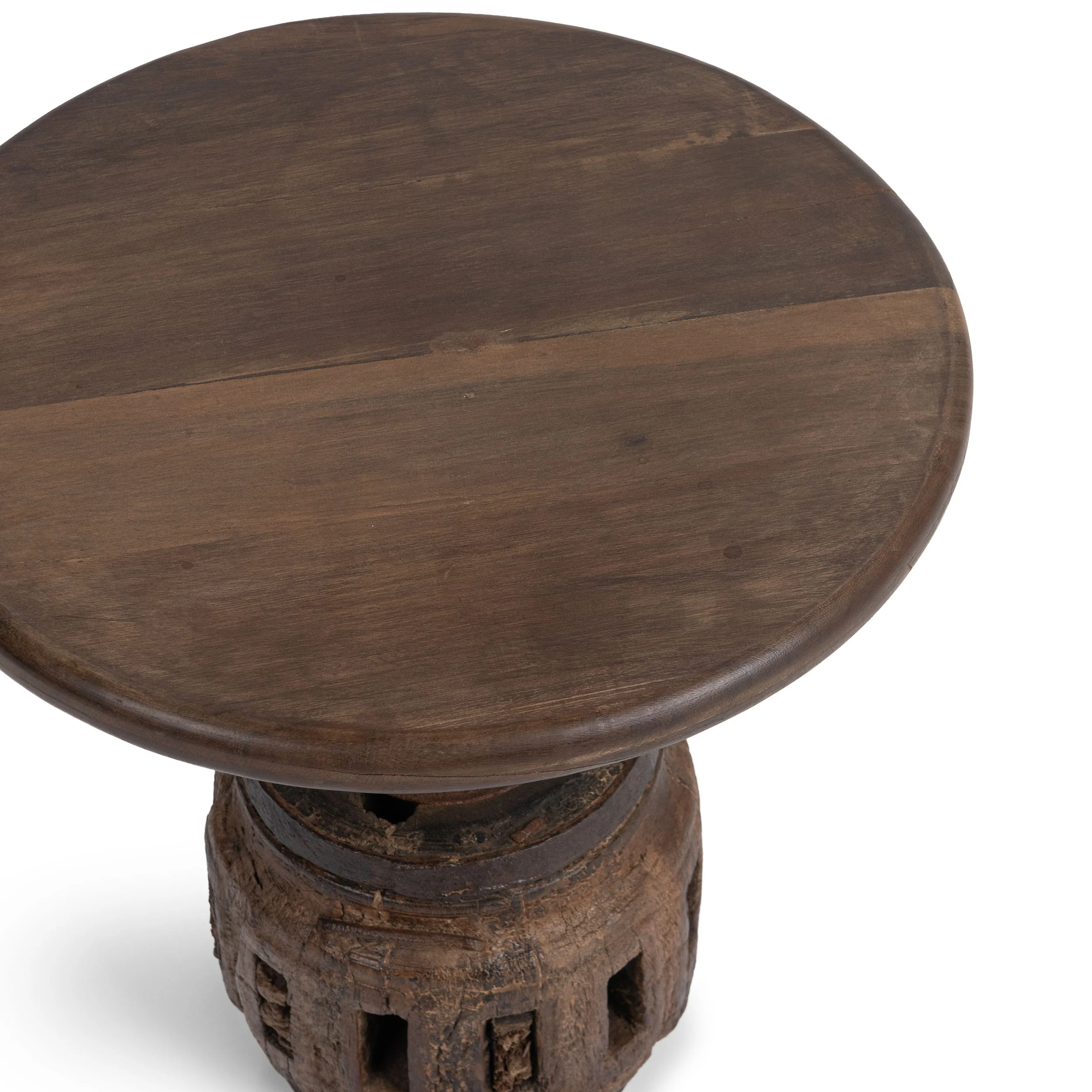 Amira Round Accent Table, Natural Reclaimed - Image 2