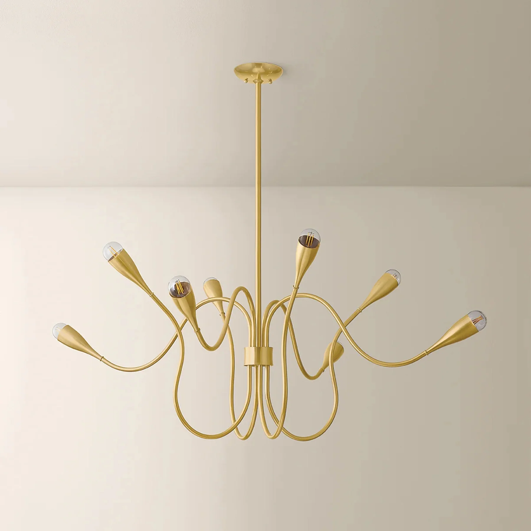 Anaise 8 Light Chandelier, Aged Brass - Image 2