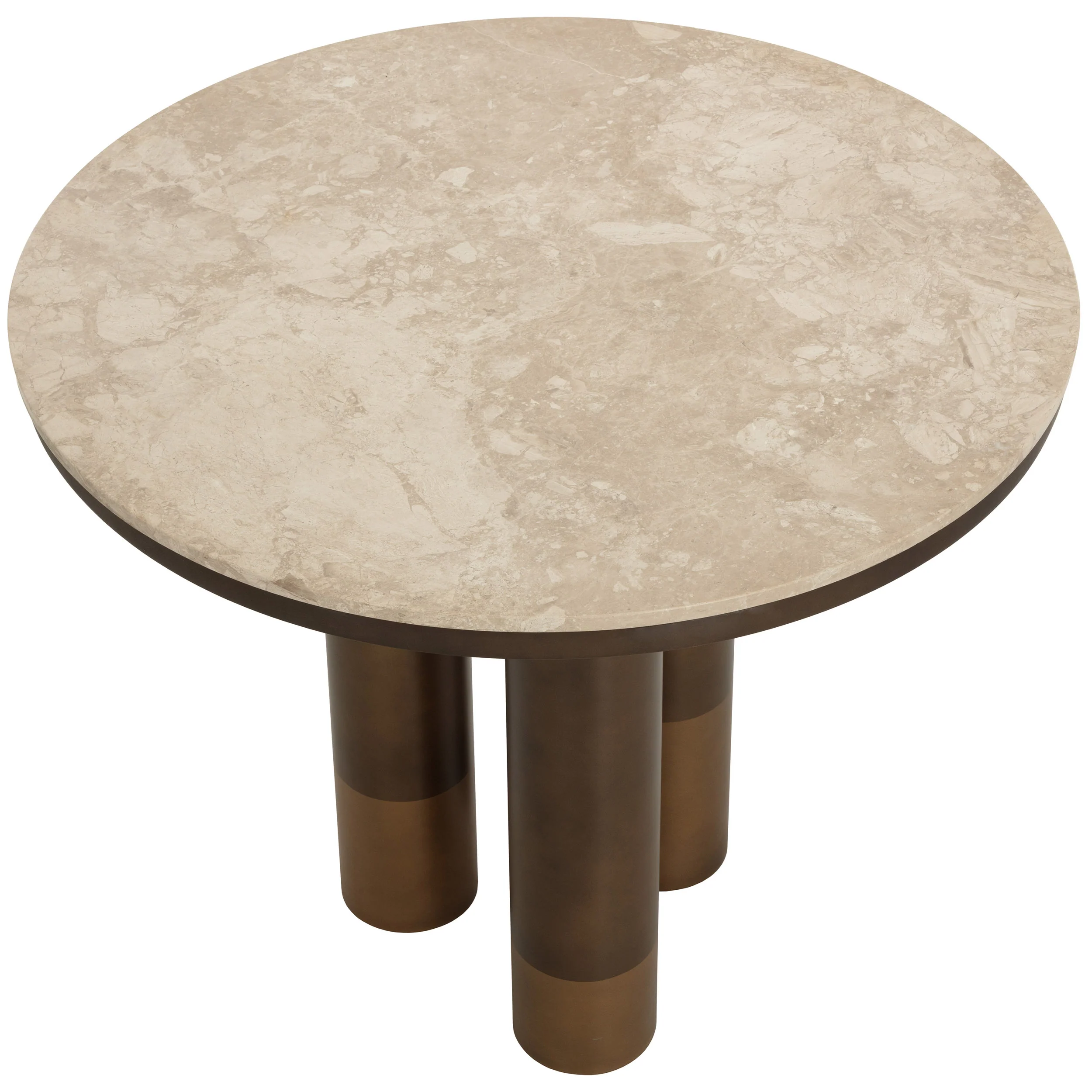 Andina Bistro Table, Greige Marble - Image 4