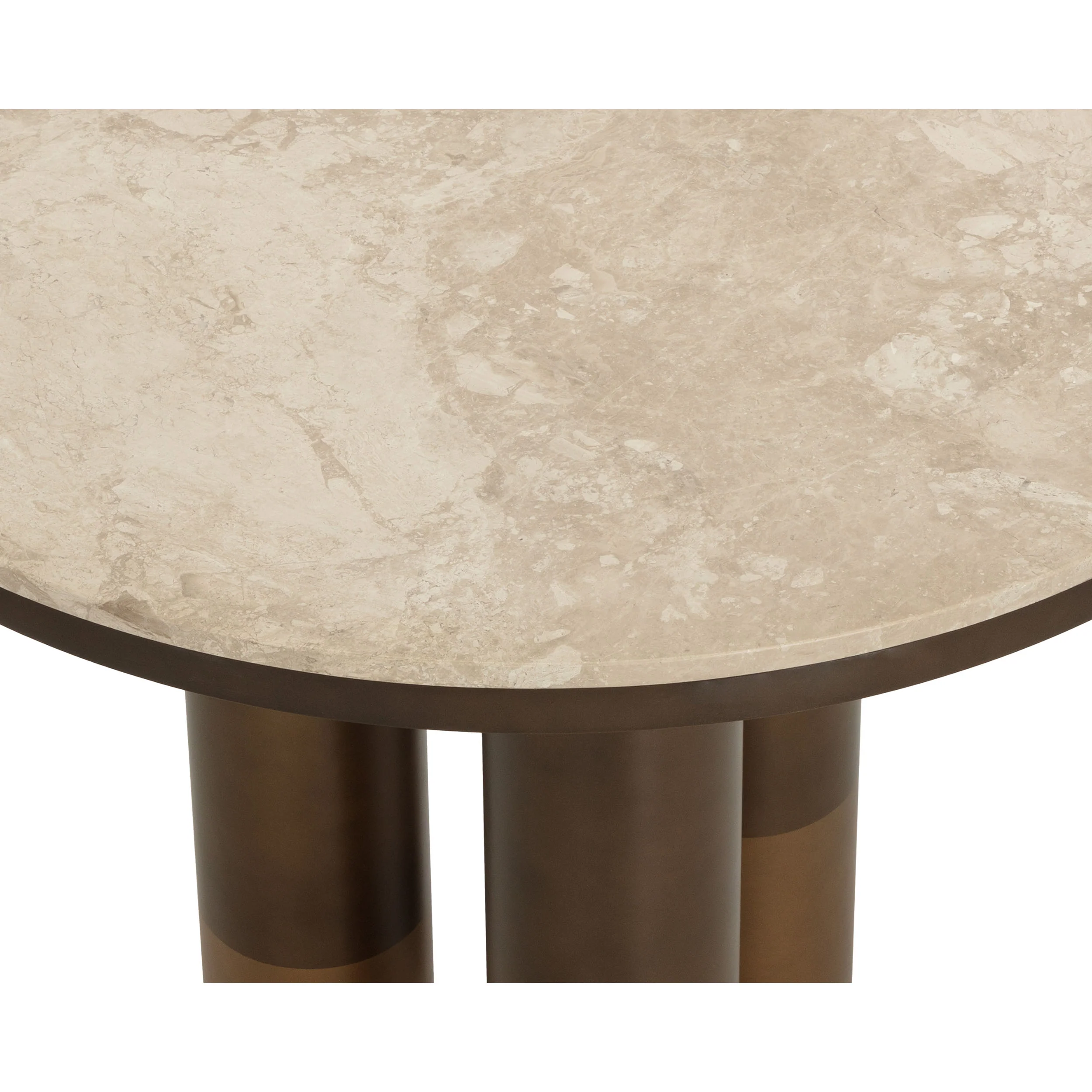 Andina Bistro Table, Greige Marble - Image 5