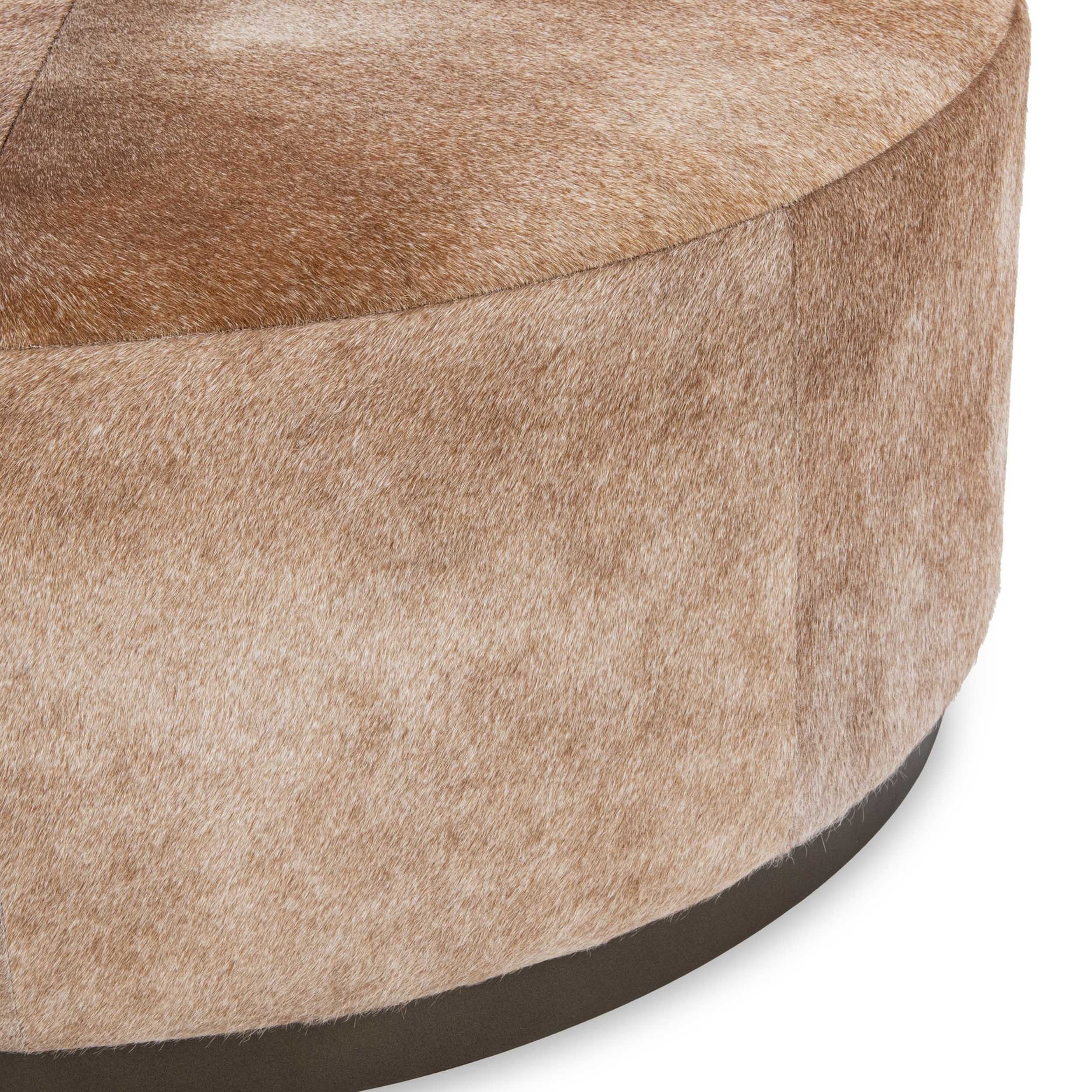 Andre Round Ottoman, Canyon Dust - Image 3