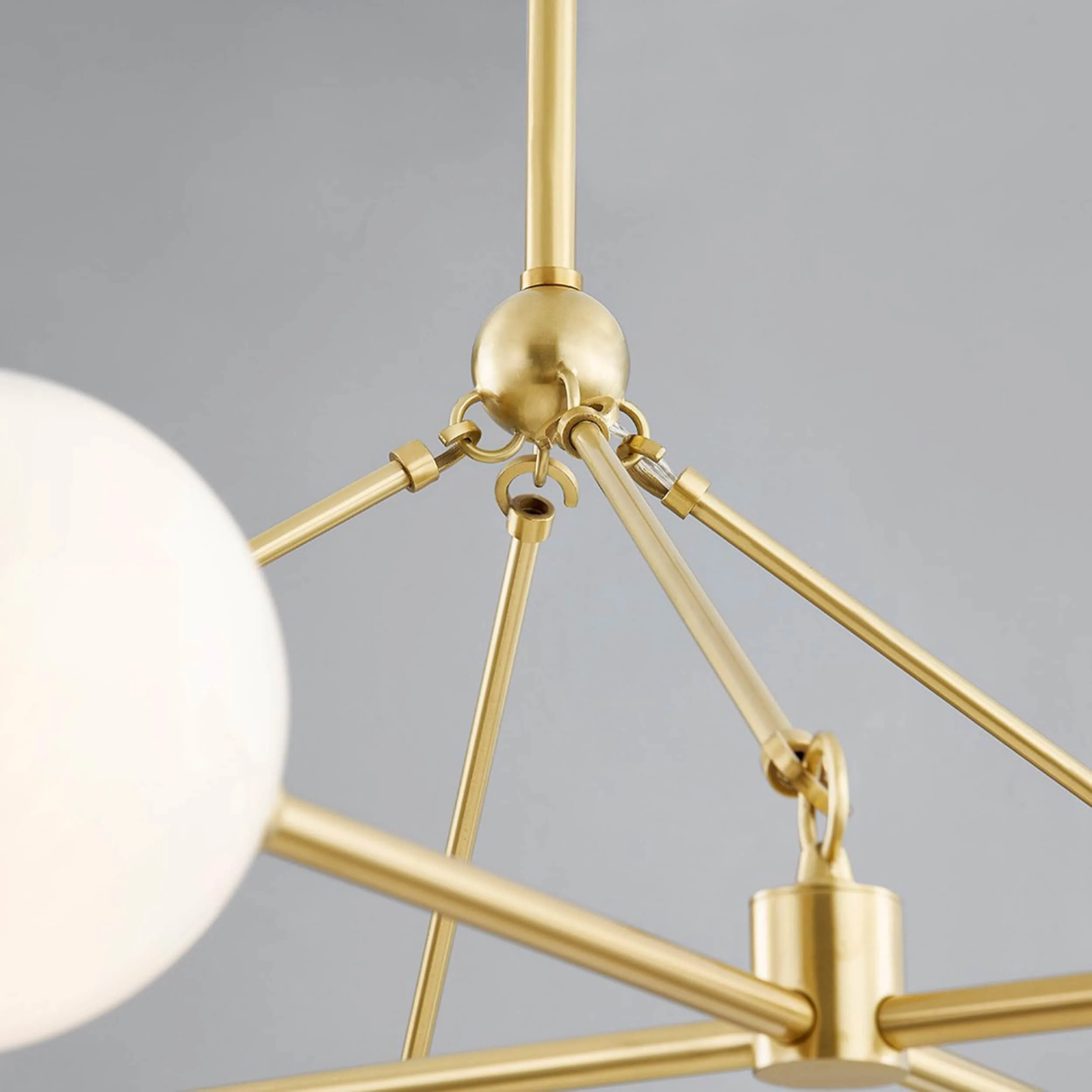 Andrews Chandelier, Aged Brass - Image 4