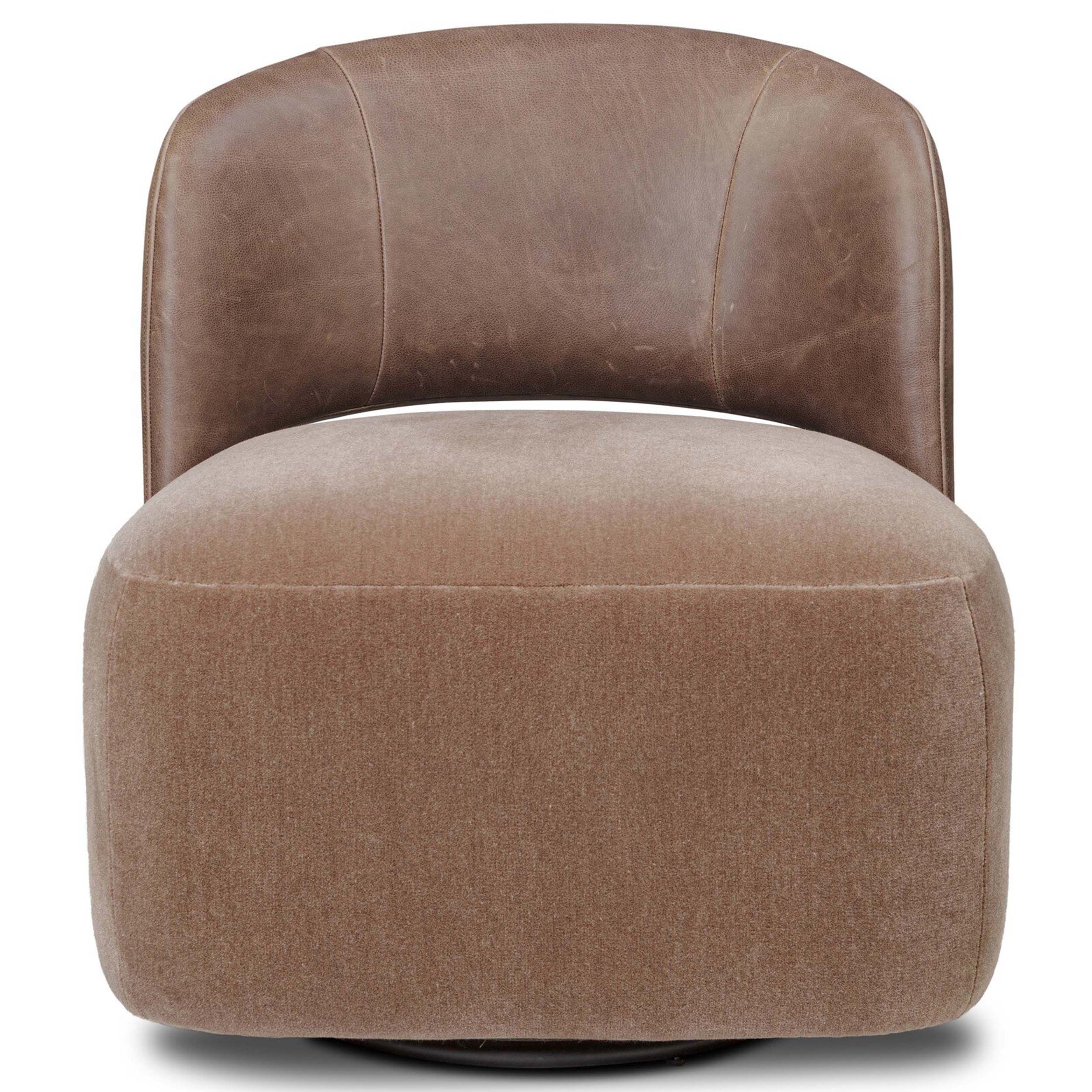 Andrina Swivel Chair, Monte Mushroom by Four Hands - Image 2
