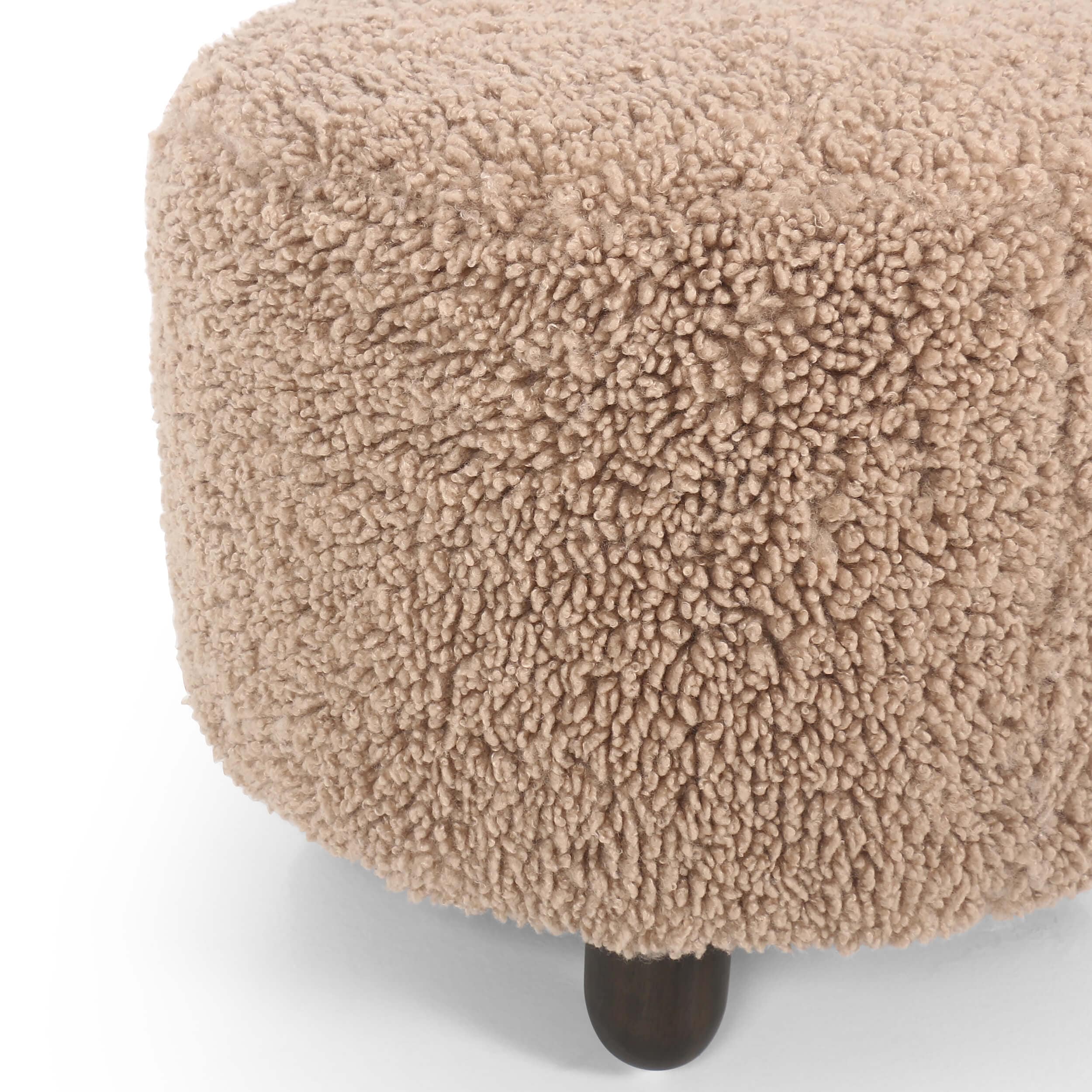 Aniston 22" Ottoman, Andes Toast by Four Hands - Image 3