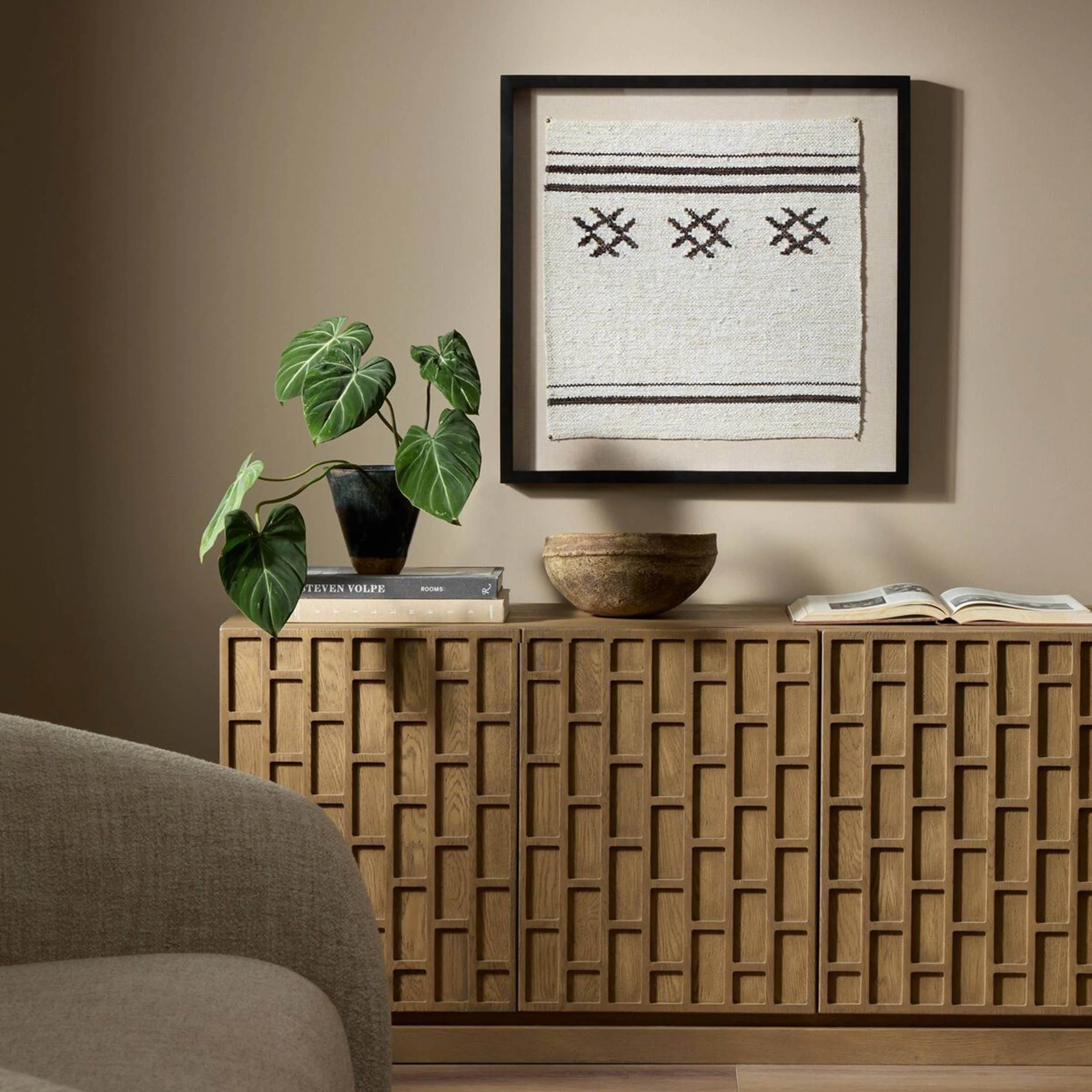 Ankara Textile III Framed by FH Art Studio, Black Maple by Four Hands - Image 6