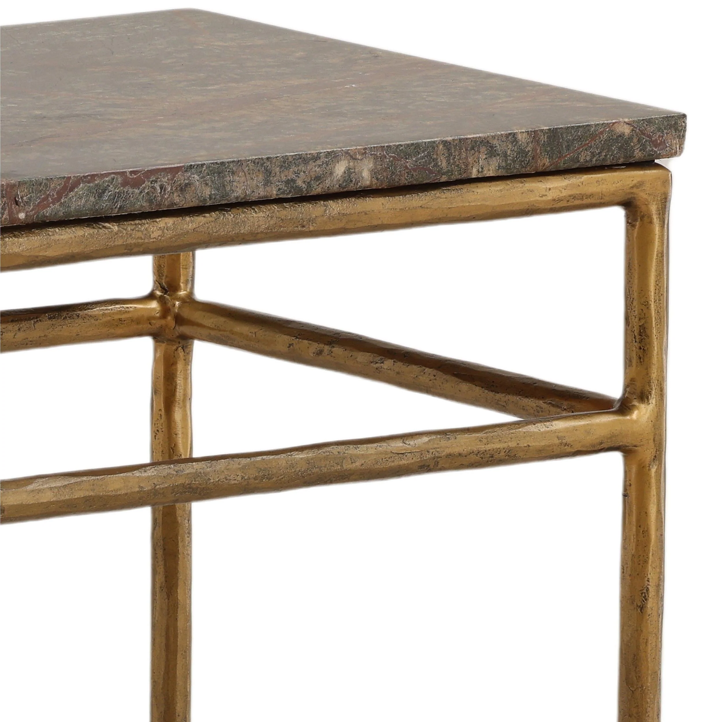 Anselmo Console Table, Brown/Green Marble - Image 5