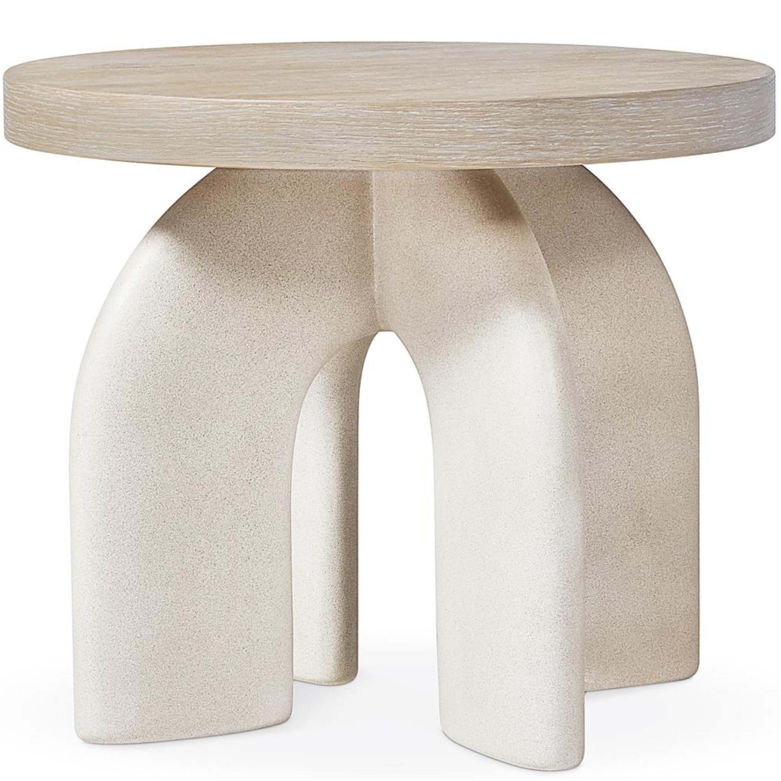 Antibes Arched Base Side Table, Roz