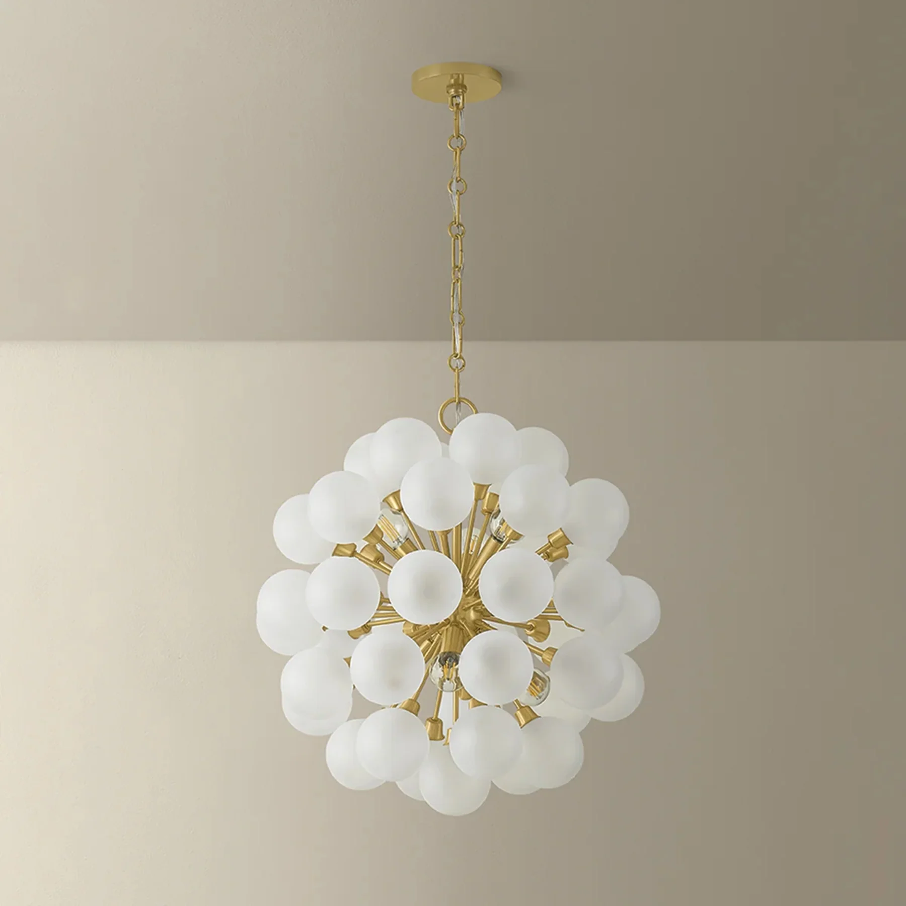 Antoneta Chandelier, Aged Brass - Image 2