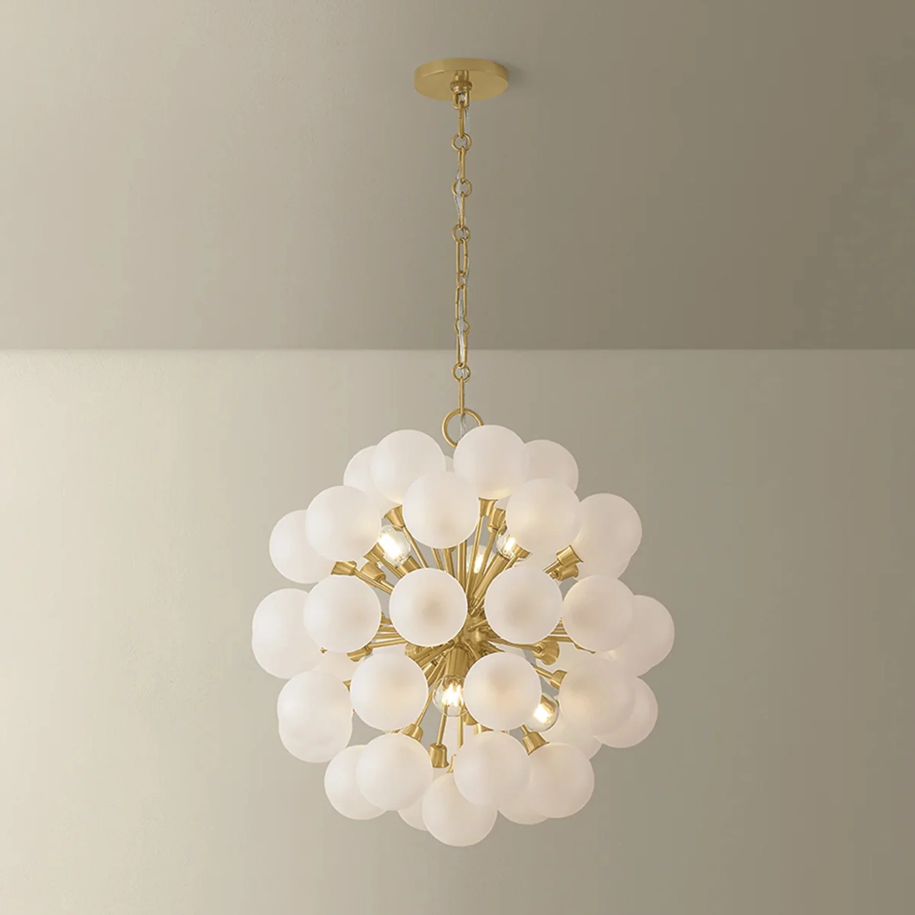 Antoneta Chandelier, Aged Brass - Image 3