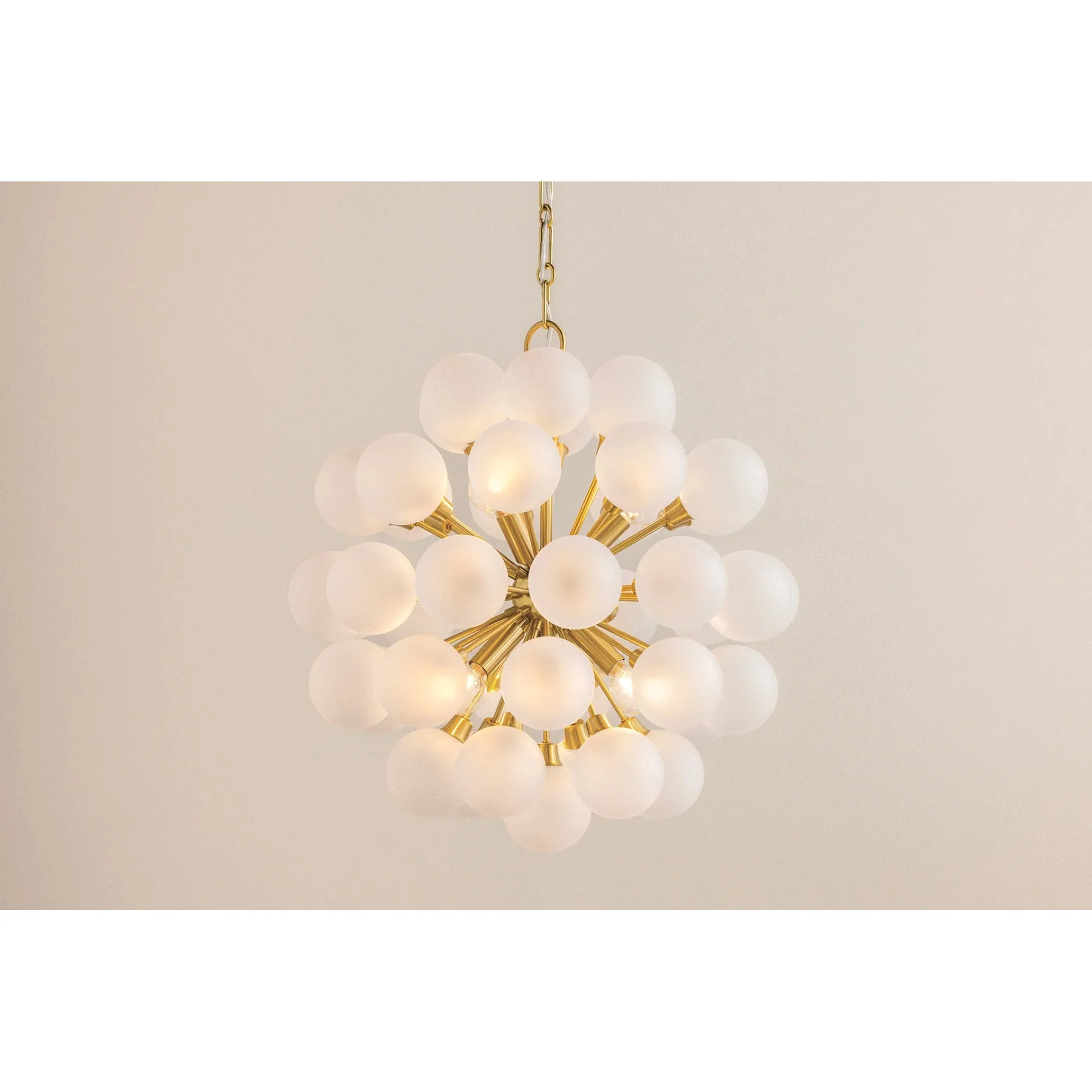 Antoneta Chandelier, Aged Brass - Image 4