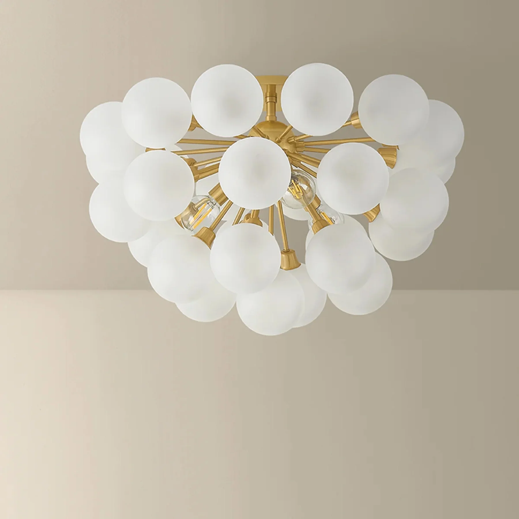 Antoneta Semi Flush, Aged Brass - Image 2