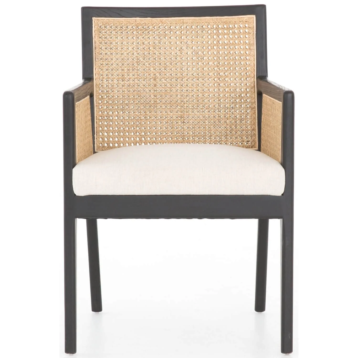 Antonia Cane Arm Chair, Brushed Ebony, Set of 2 - Image 2