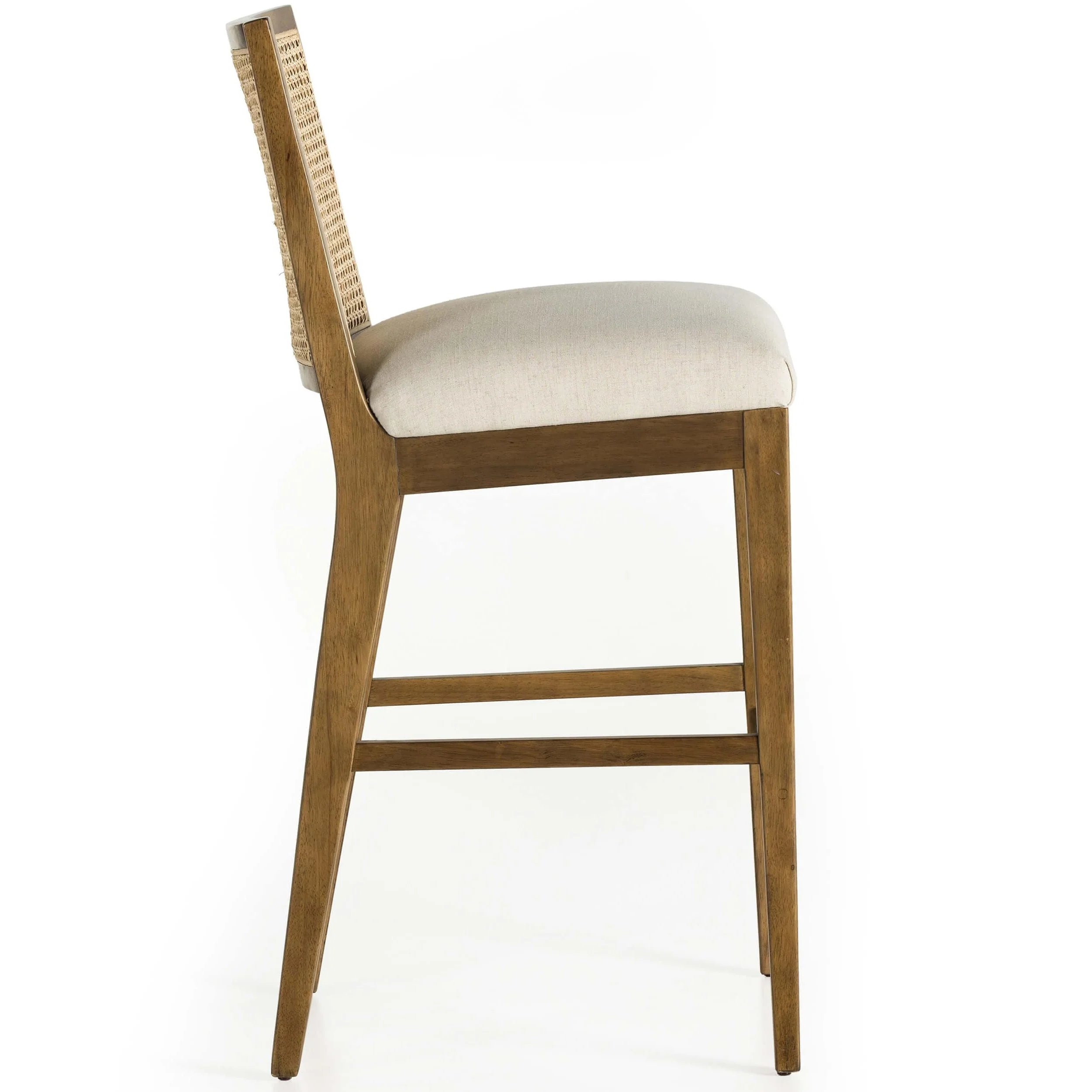 Antonia Cane Armless Bar & Counter Stool, Toasted Parawood by Four Hands - Image 3