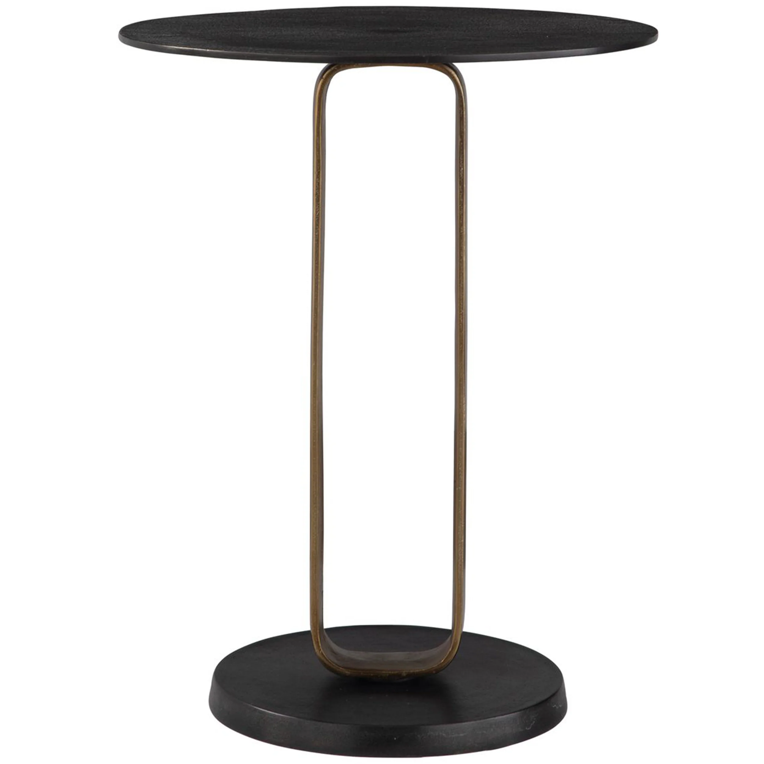Aperture Accent Table, Brass/Black - Image 2