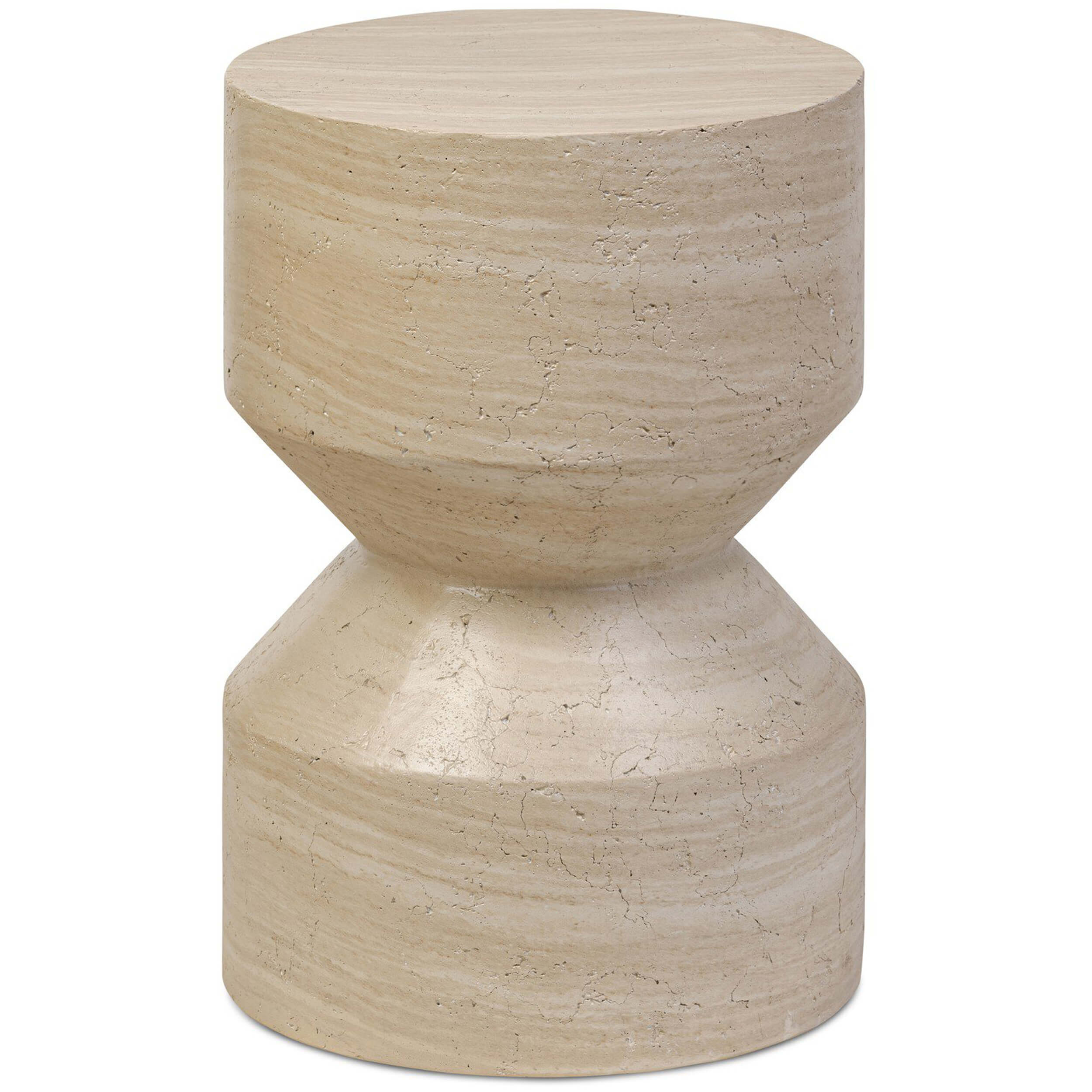 Ara End Table, Sand Striae by Four Hands