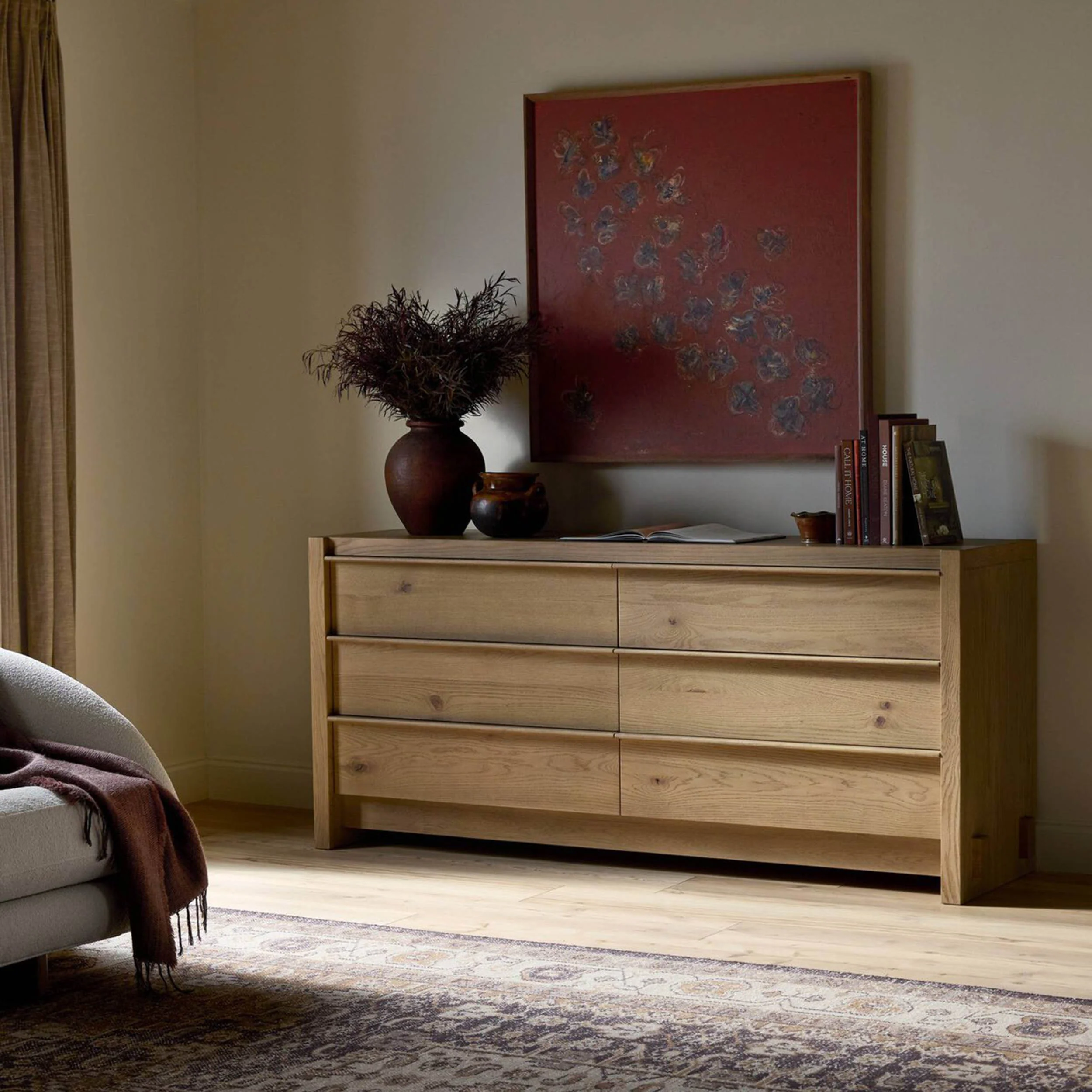 Aramis 6 Drawer Dresser, Sandy Oak by Four Hands - Image 5