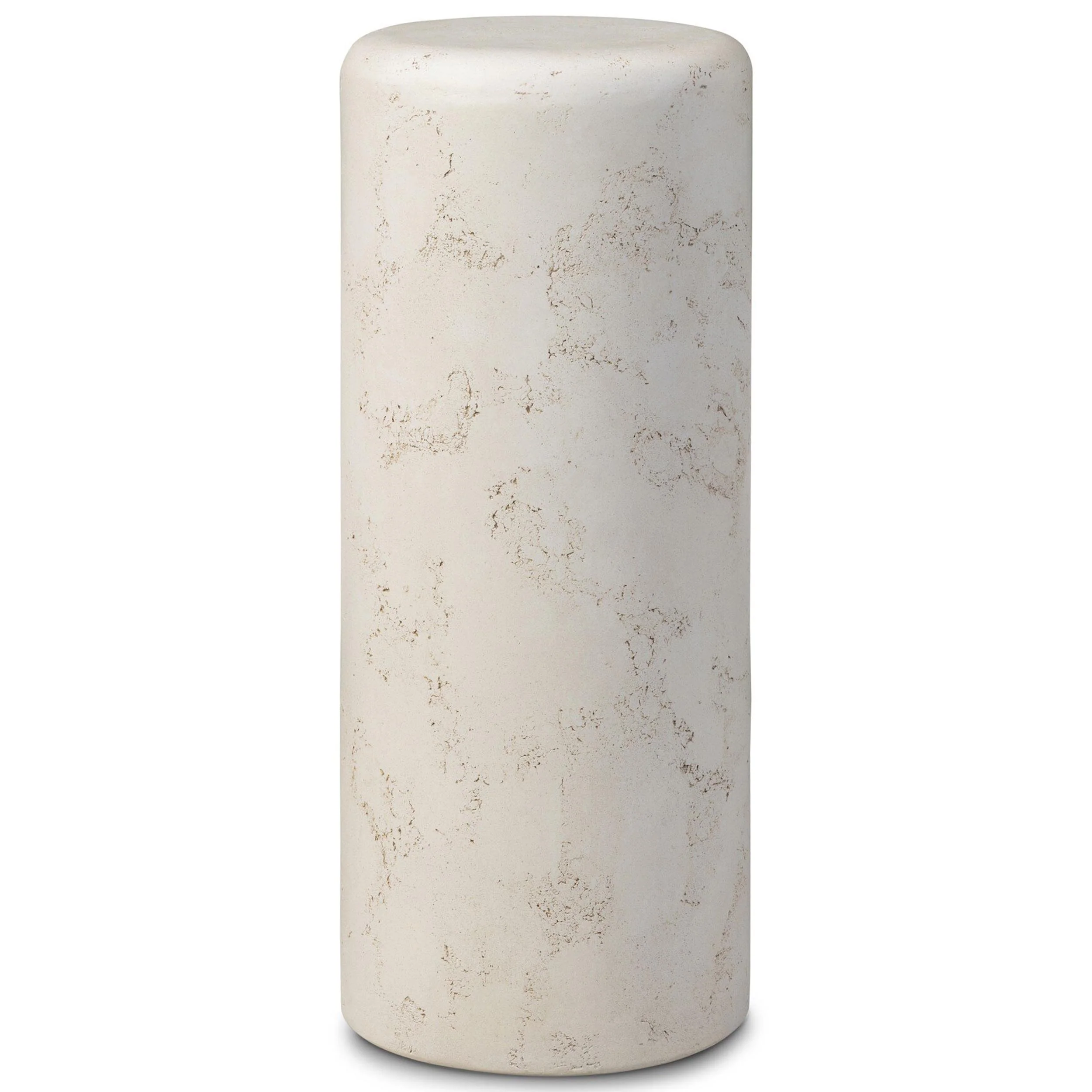 Arati Pedestal, Aged White by Four Hands