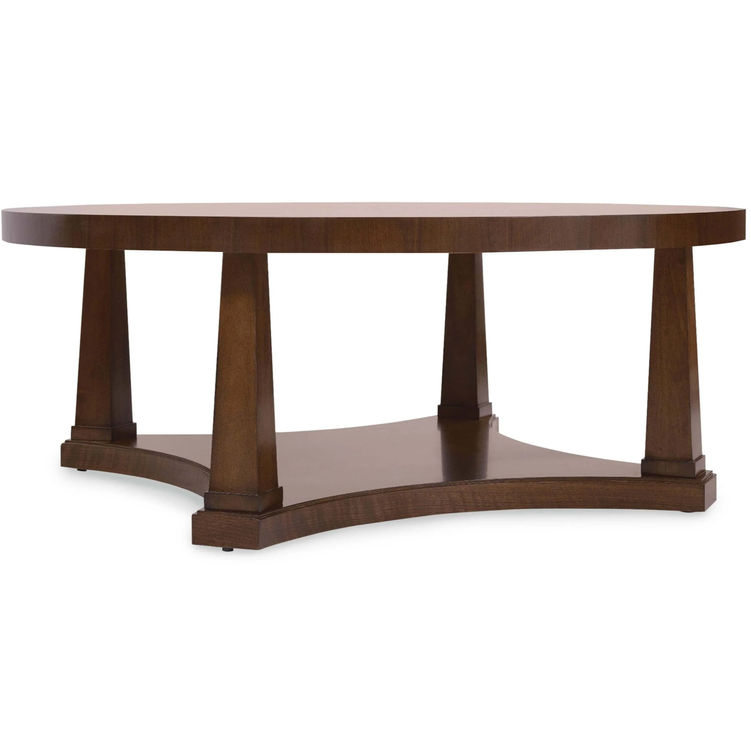 Archives Round Cocktail Table, Classic Walnut