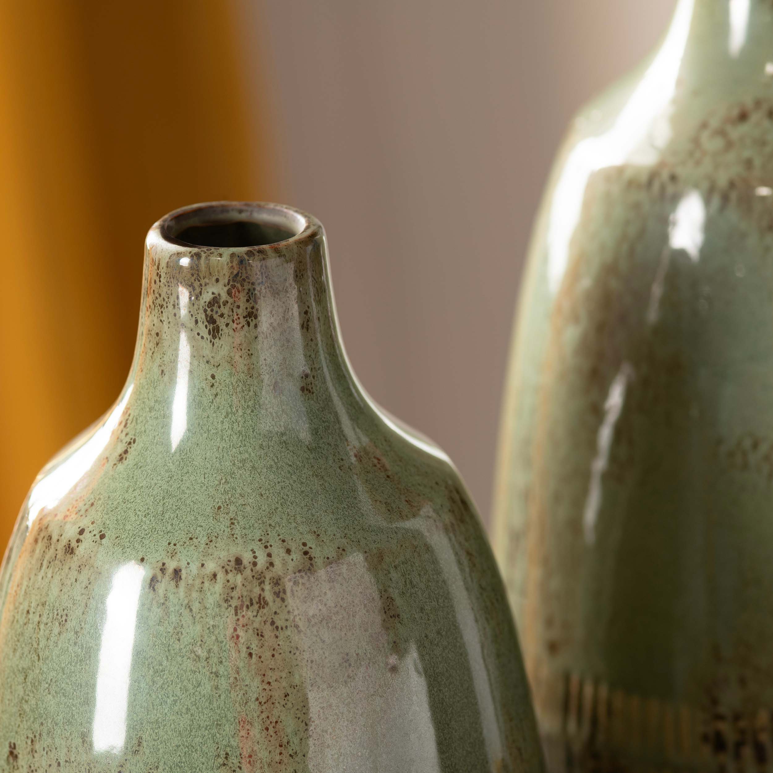Arden Vases, Green, Set of 2 - Image 3