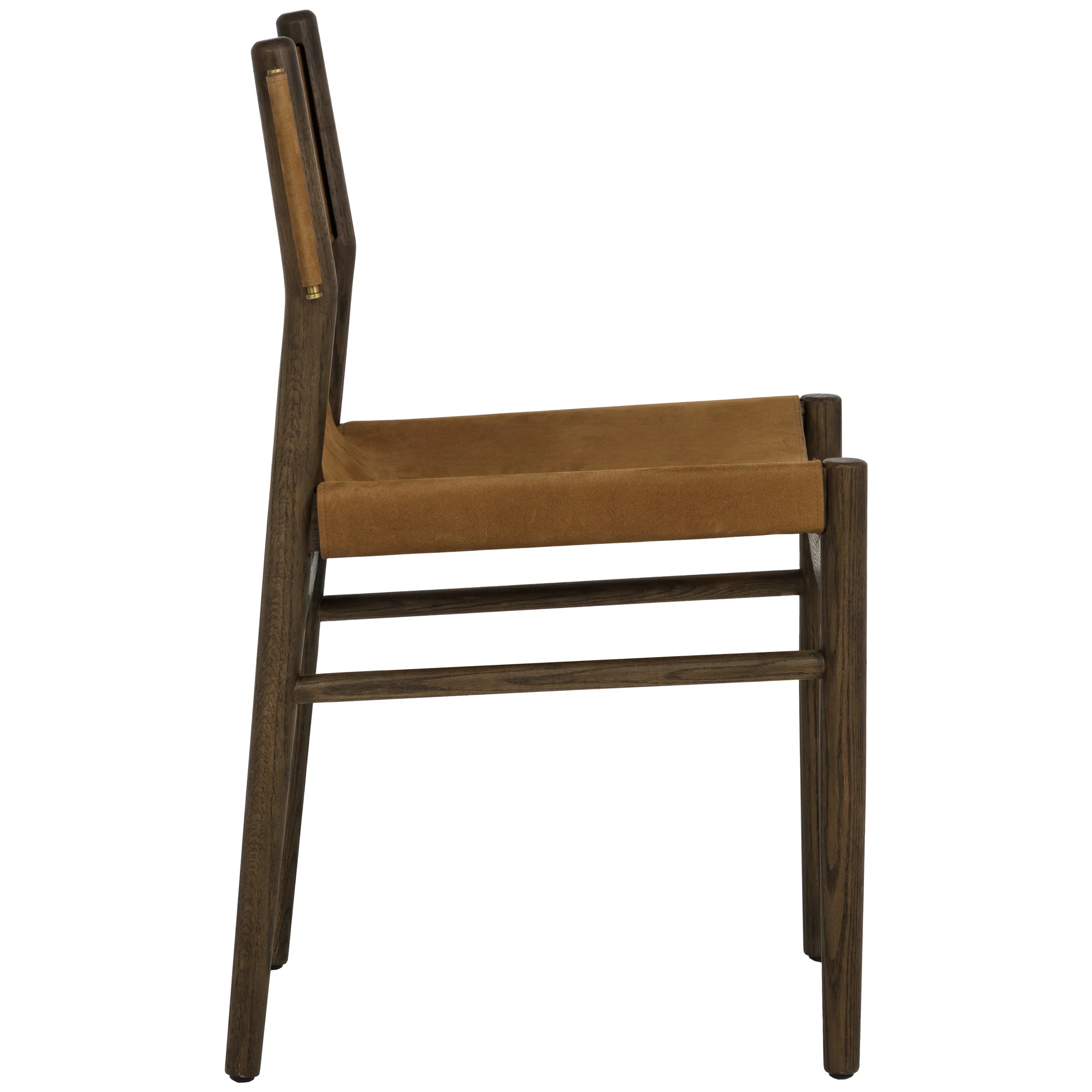 Argus Leather Dining Chair, Nubuck Caramel, Set of 2 - Image 3