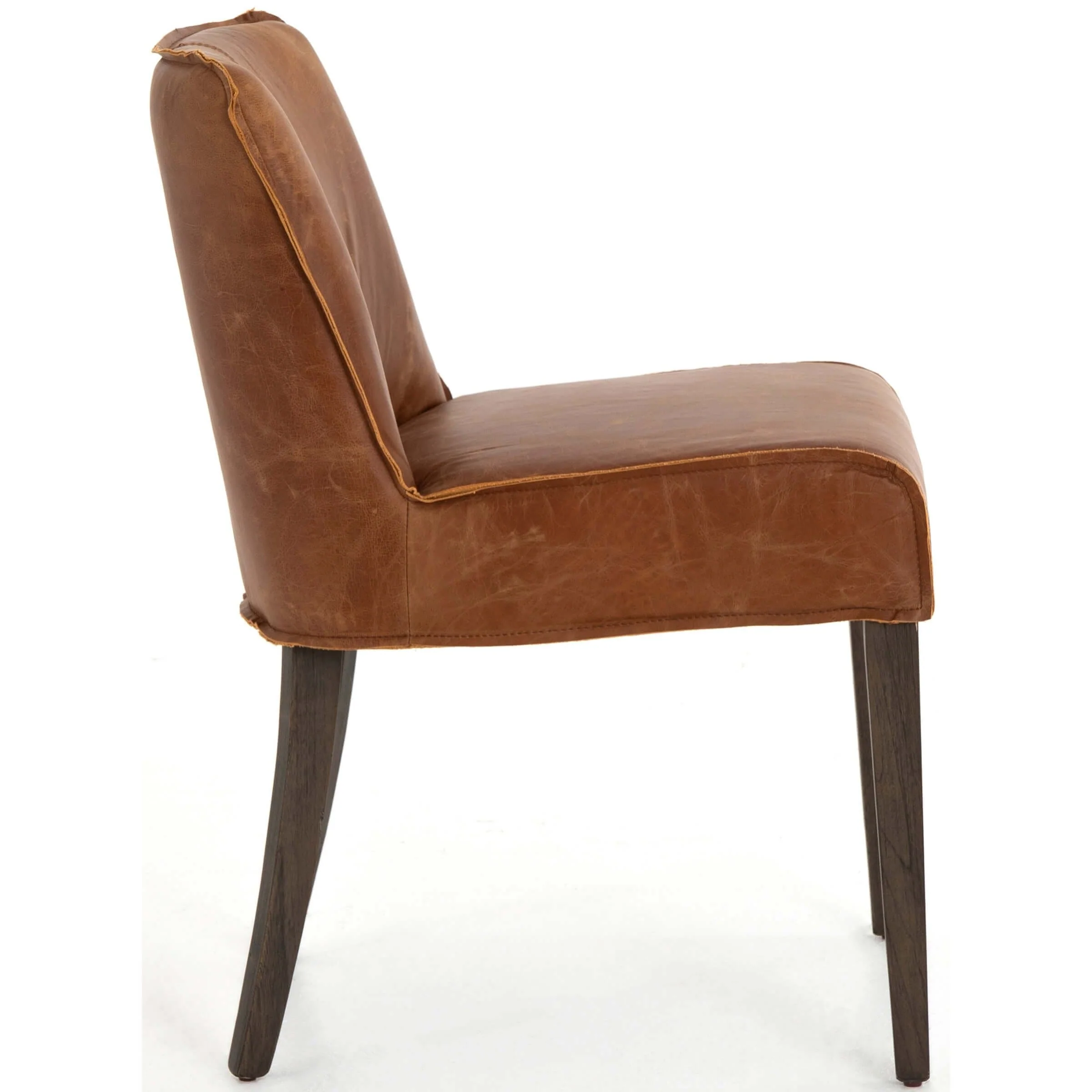 Aria Leather Dining Chair, Sienna Chestnut, Set of 2 by Four Hands - Image 3