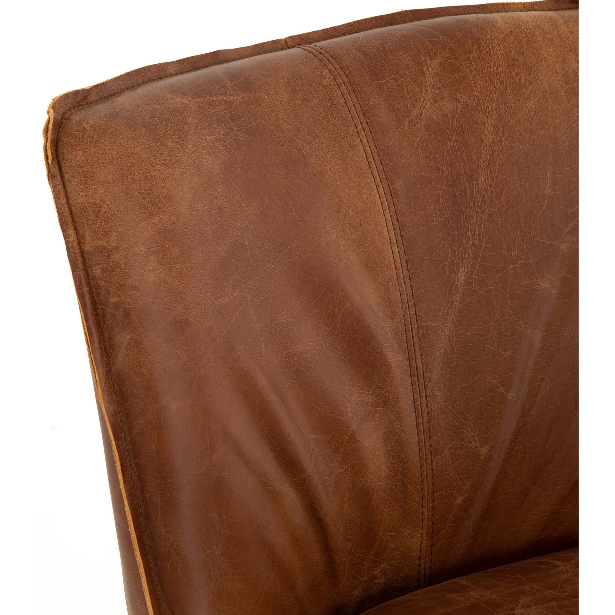 Aria Leather Dining Chair, Sienna Chestnut, Set of 2 by Four Hands - Image 5