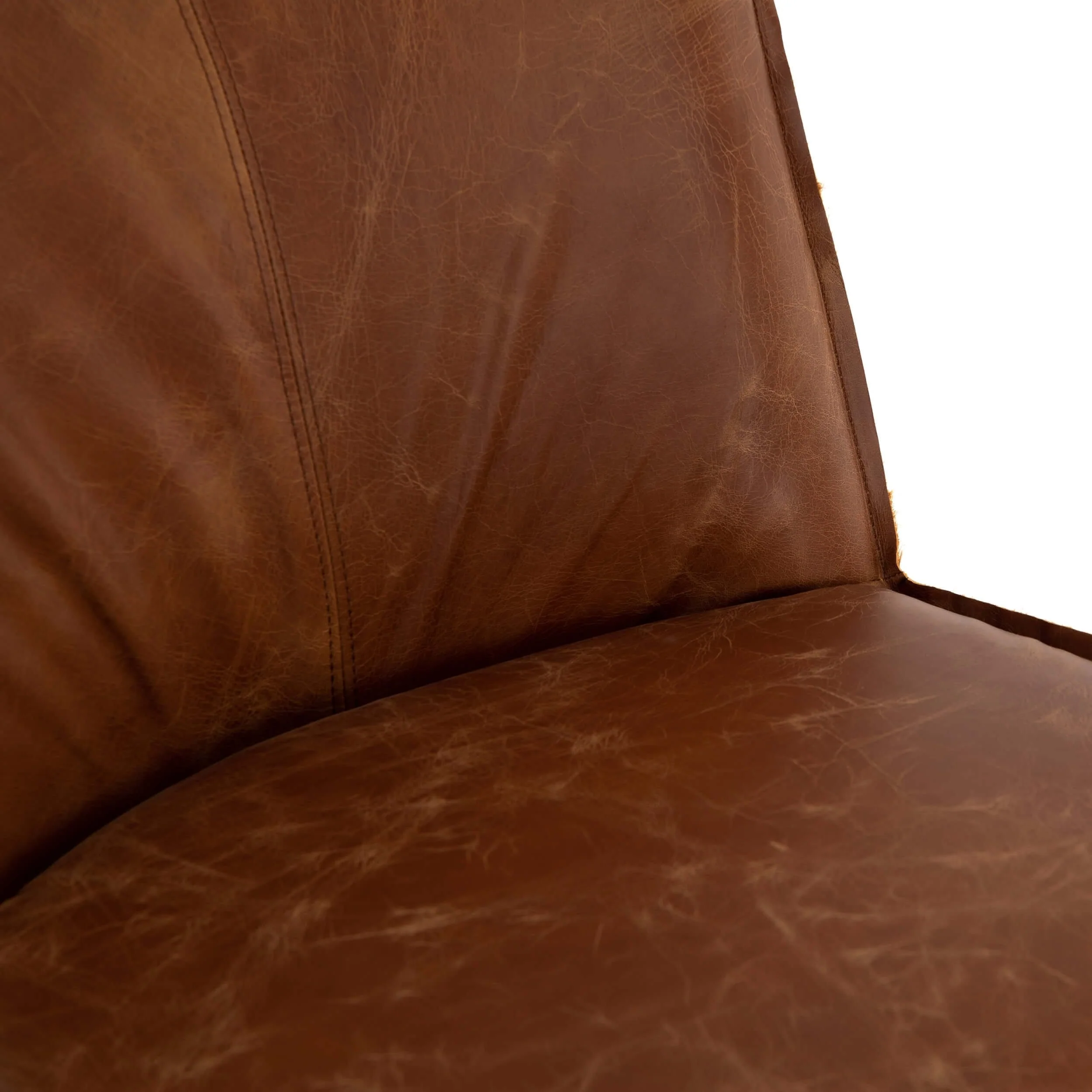 Aria Leather Dining Chair, Sienna Chestnut, Set of 2 by Four Hands - Image 6