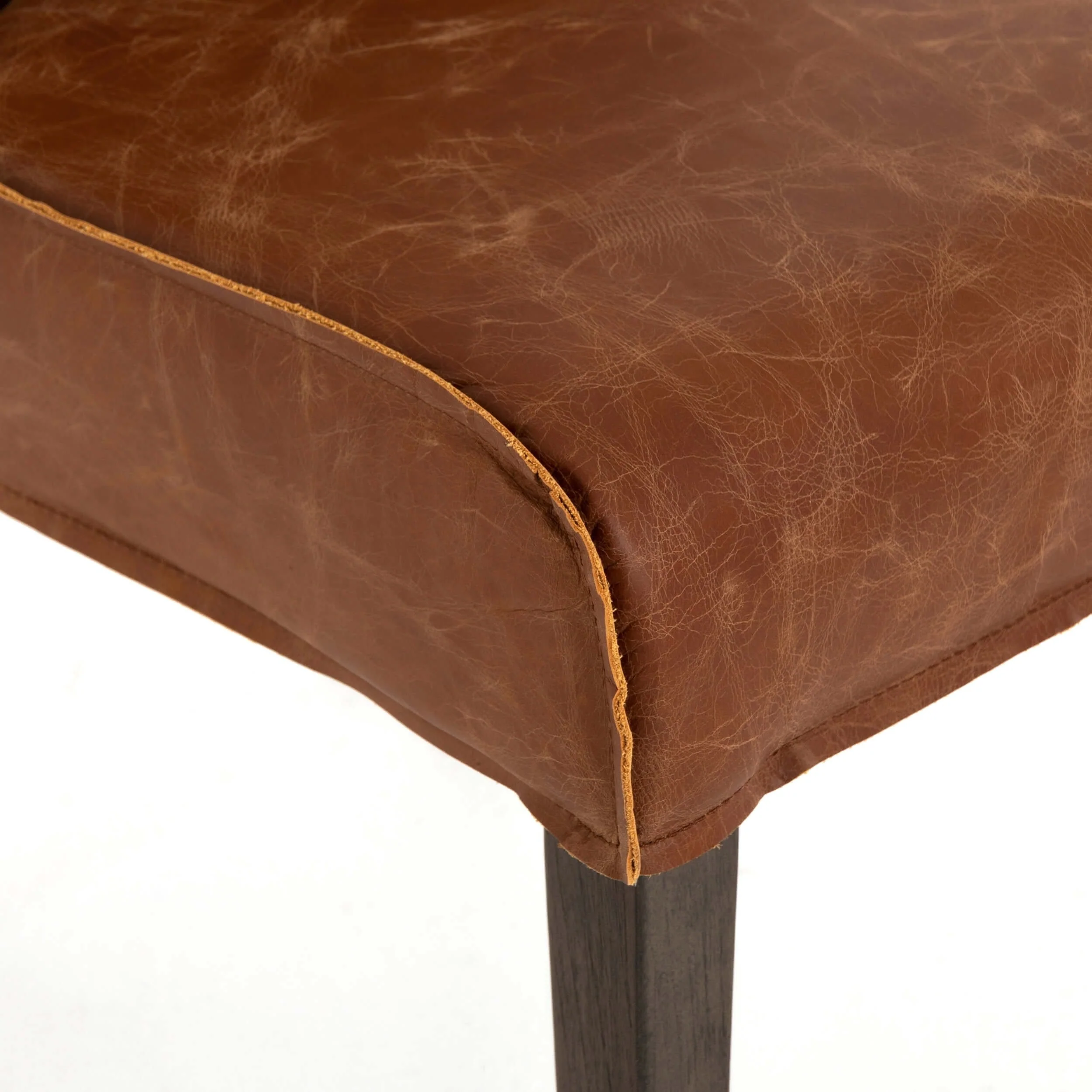 Aria Leather Dining Chair, Sienna Chestnut, Set of 2 by Four Hands - Image 7