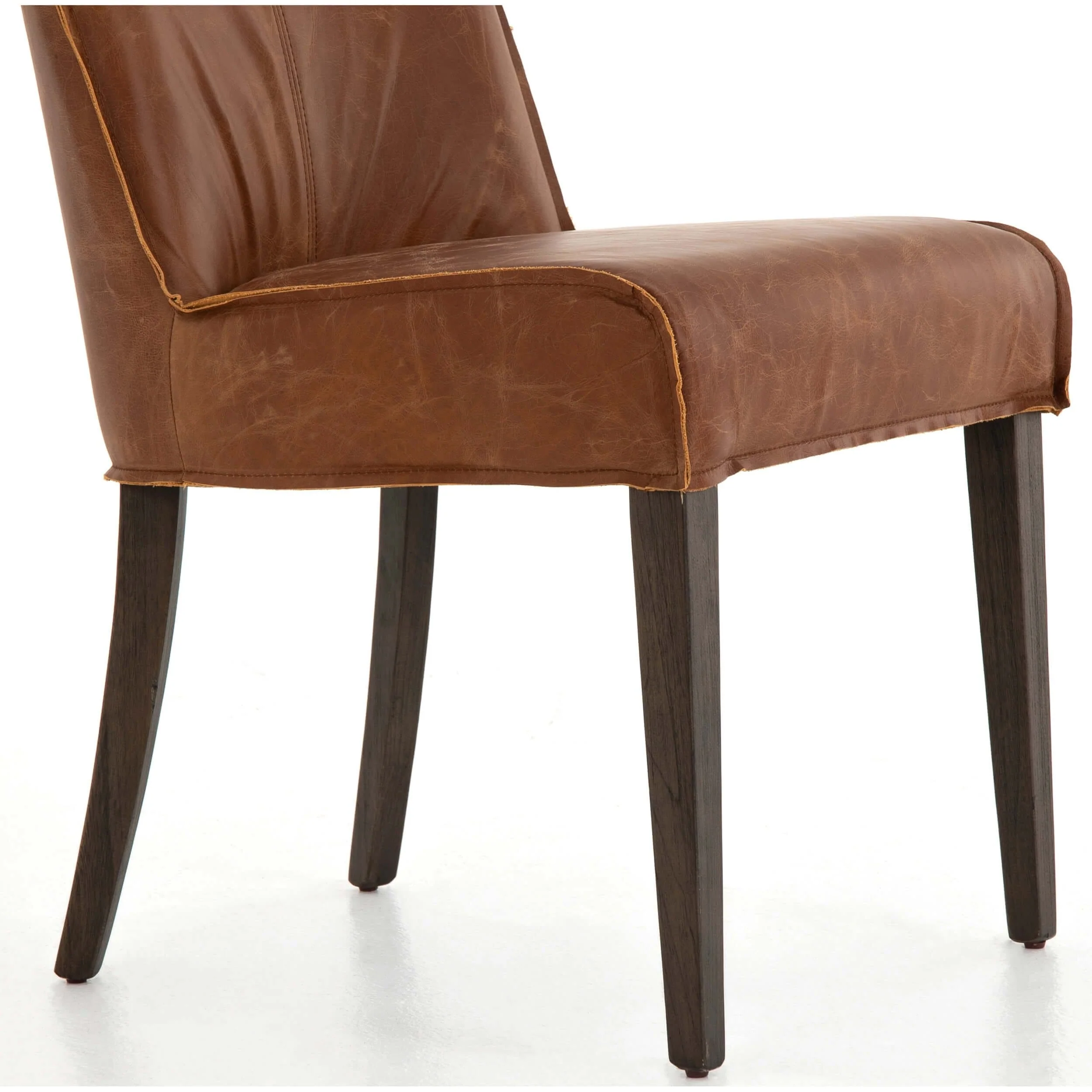 Aria Leather Dining Chair, Sienna Chestnut, Set of 2 by Four Hands - Image 8