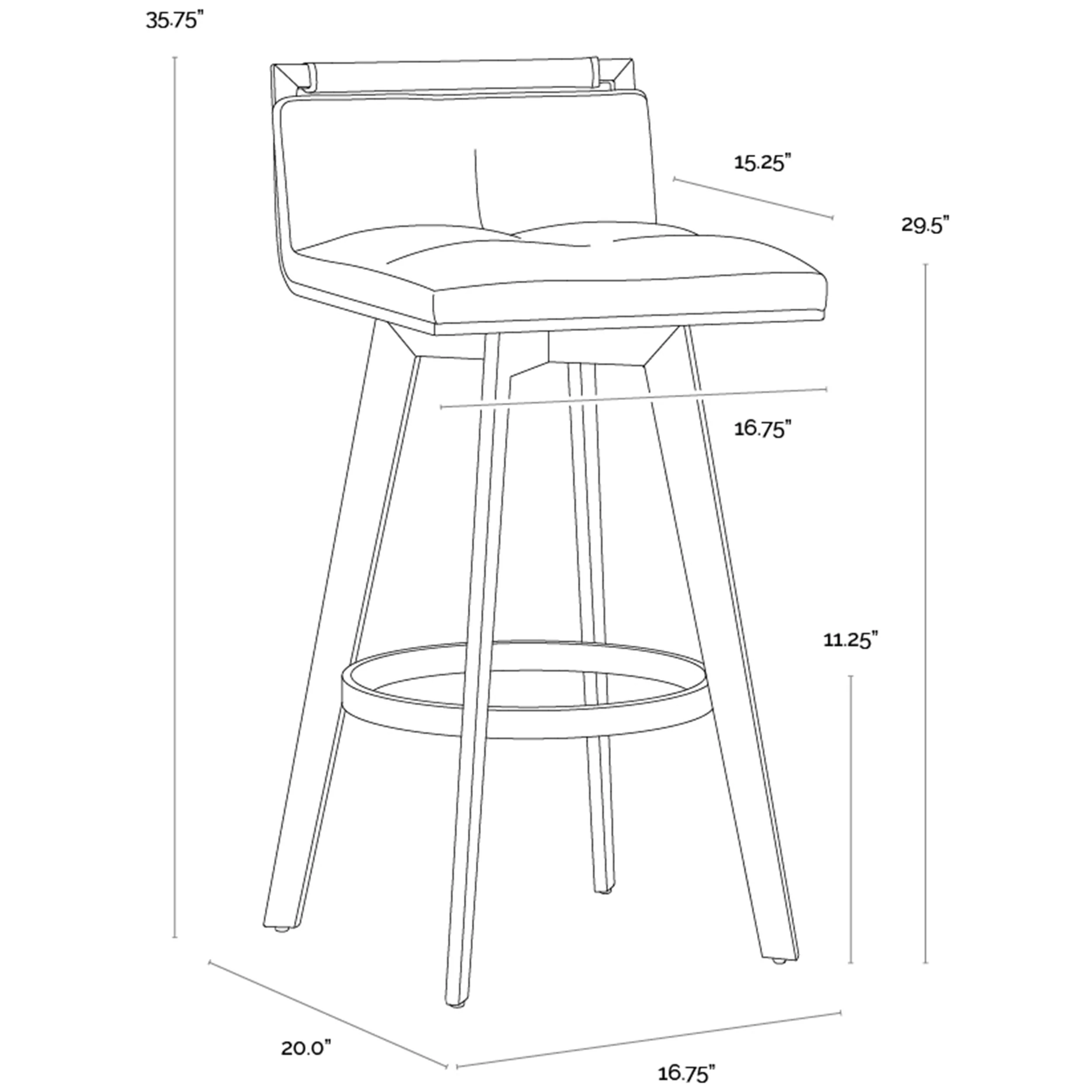 Arizona Swivel Barstool, Castillo Cream - Image 7