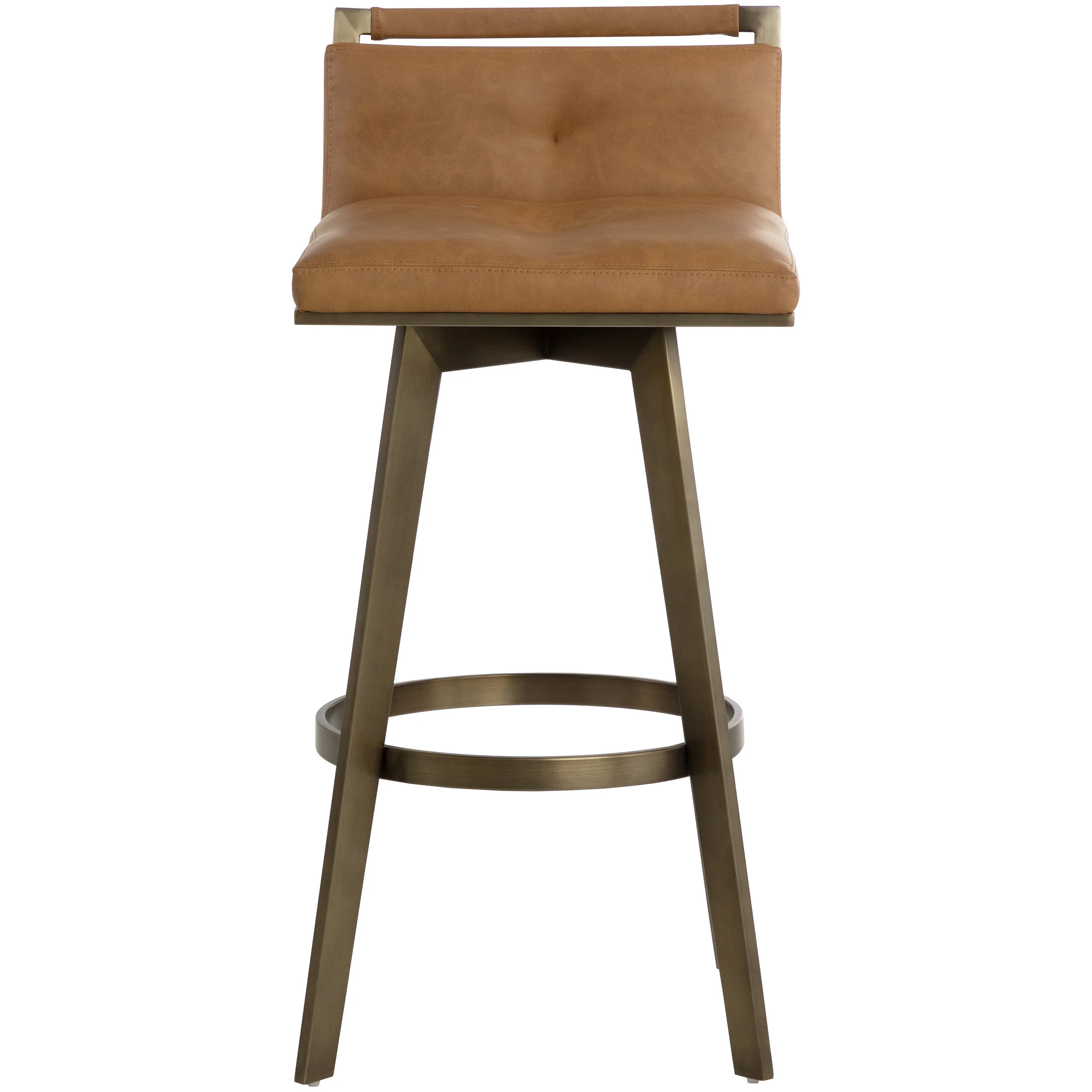 Arizona Swivel Barstool, Miliken Cognac - Image 2