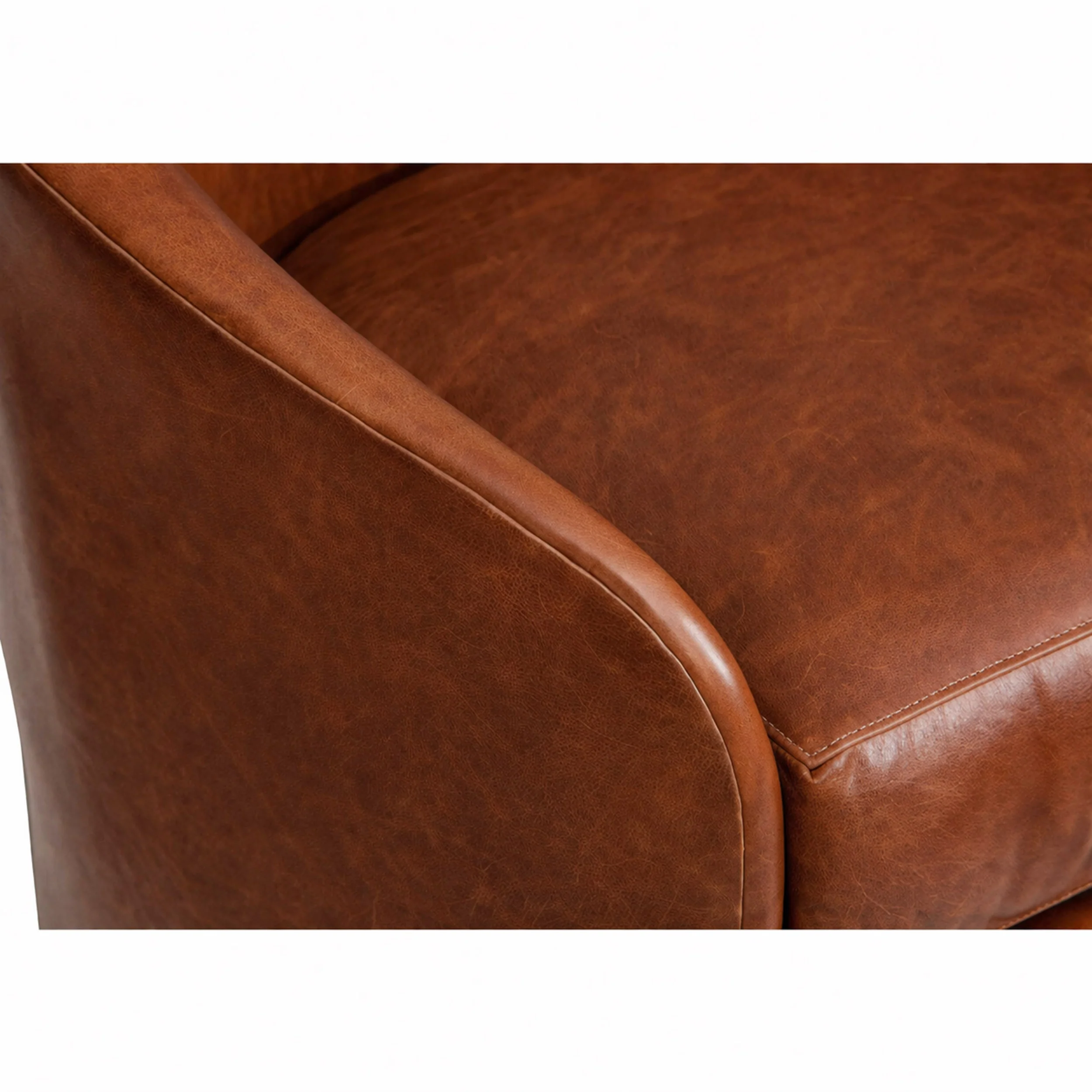 Arlo Leather Swivel Chair, Laguna Cognac - Image 4