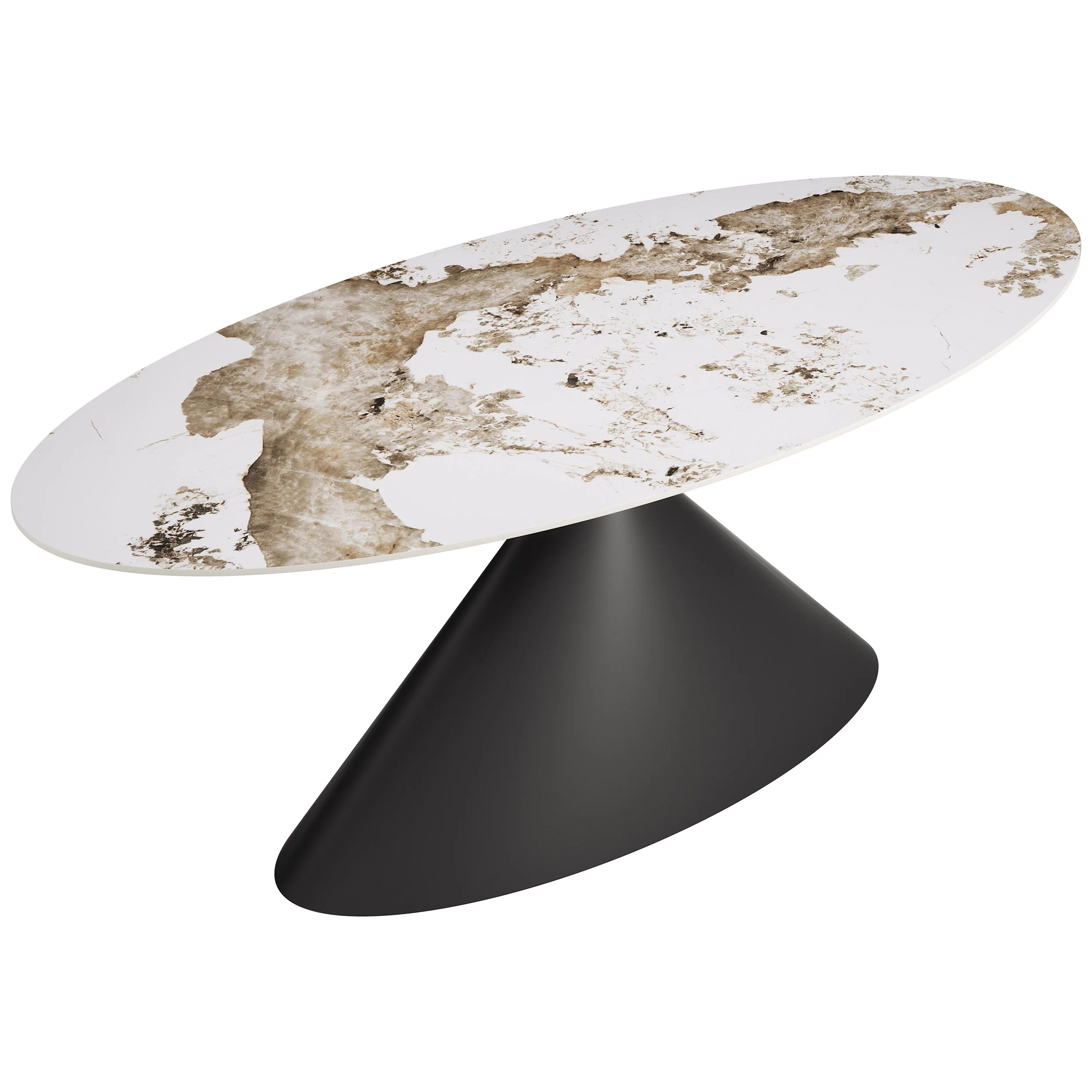 Armana Dining Table, White/Brown - Image 4