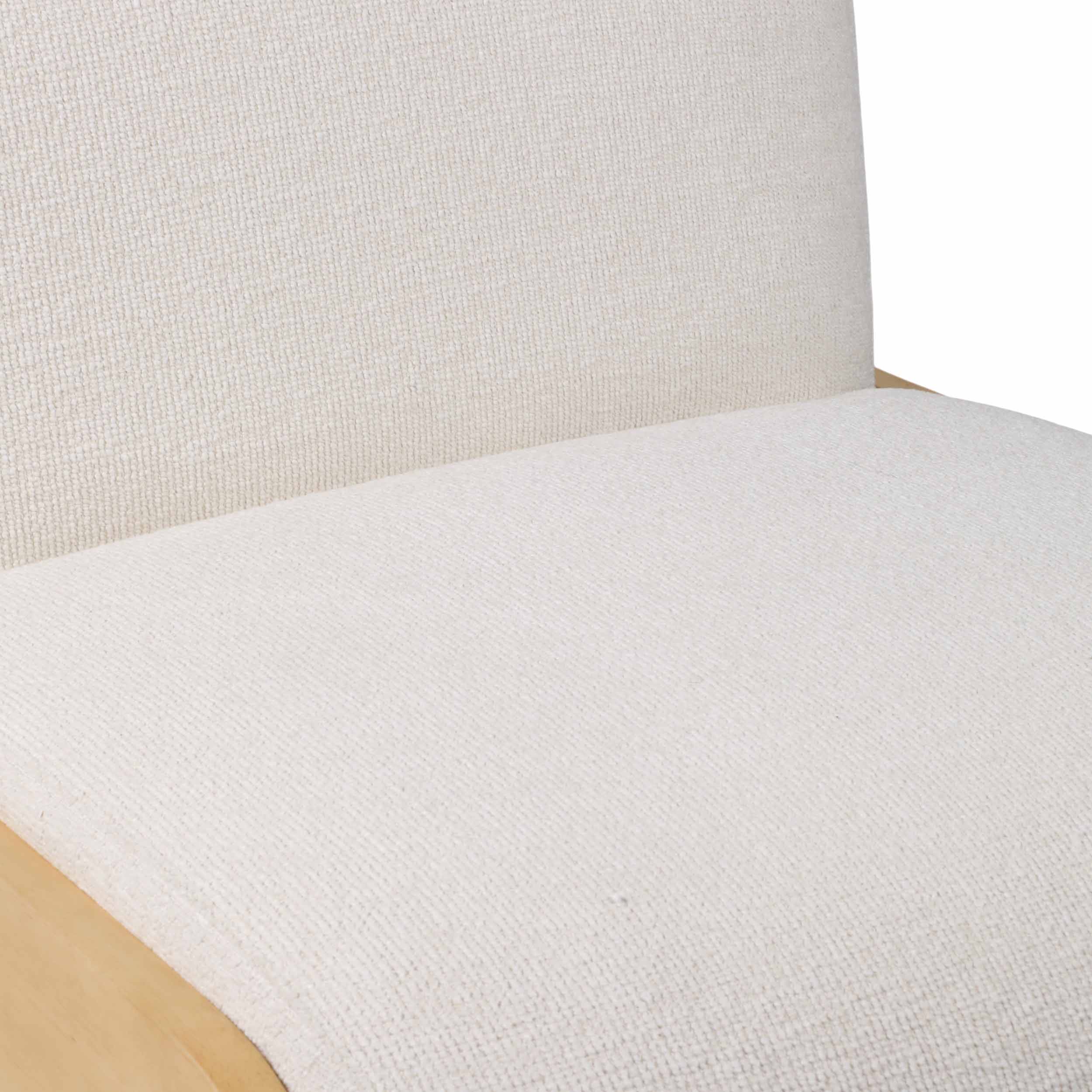 Armless Modern Chair, Ivory - Image 4