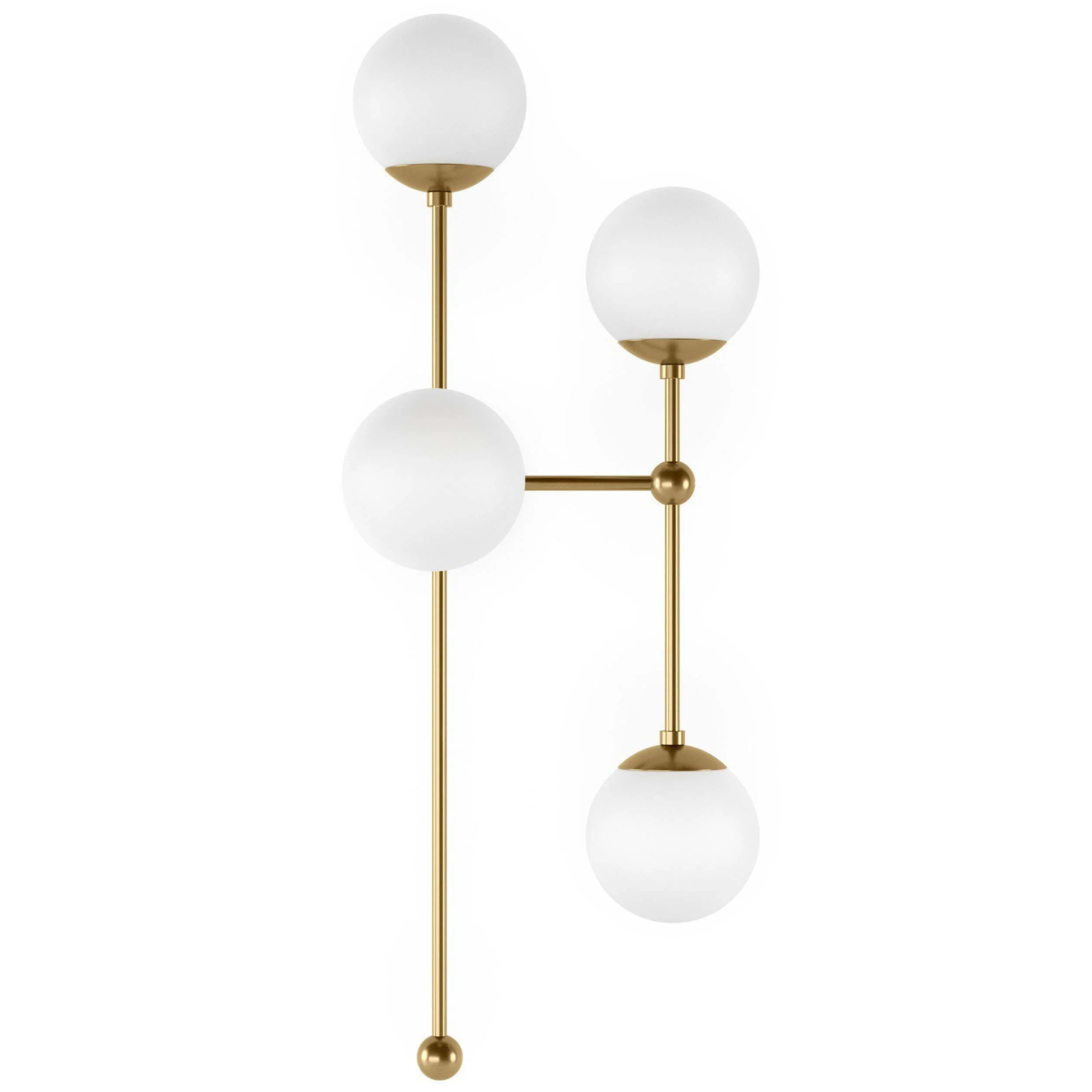 Armstrong 4 R Sconce, Burnished Brass / Opal by Four Hands - Image 2