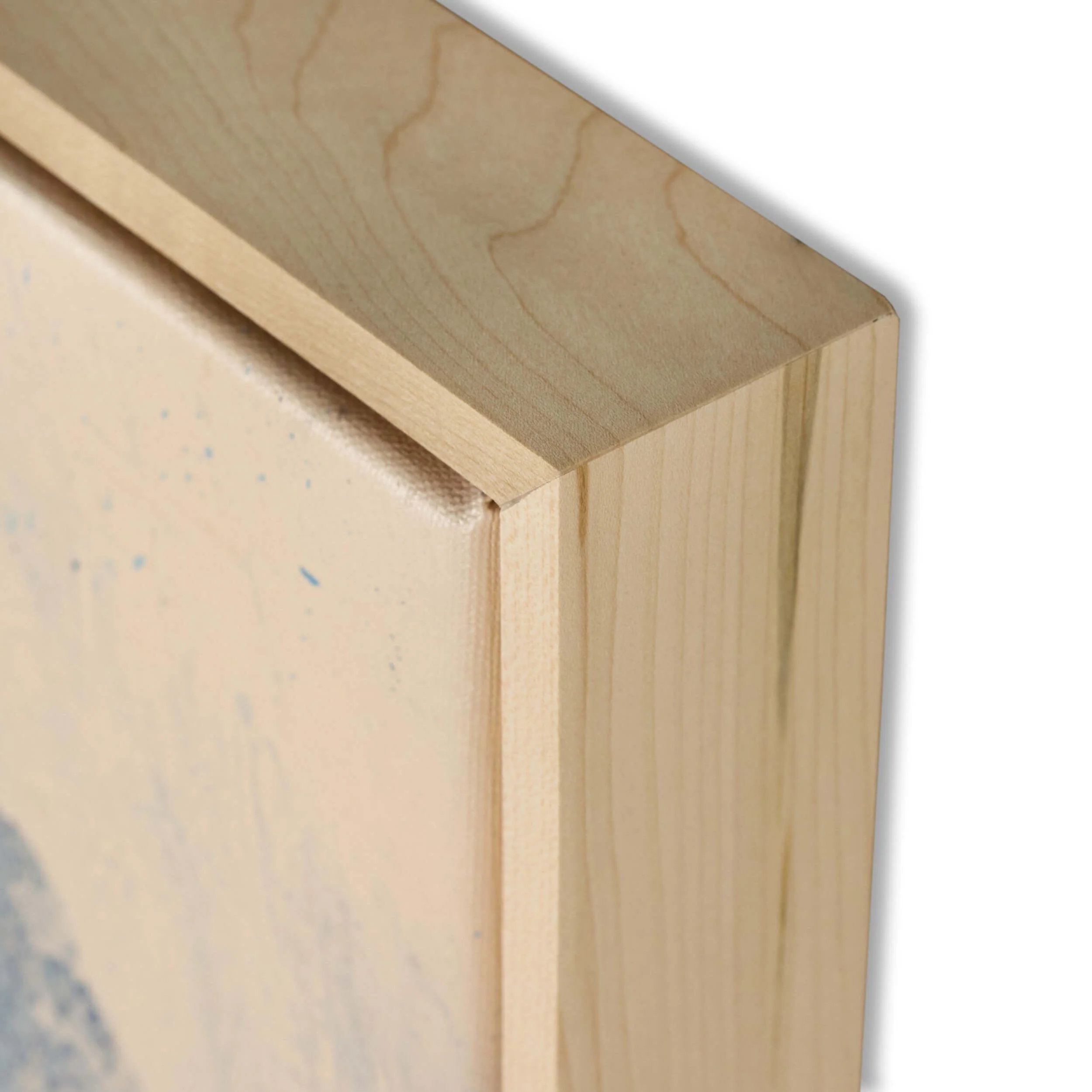 Blue Flowers No. 1 by Benjamin Galvan, Natural Maple Floater by Four Hands - Image 3