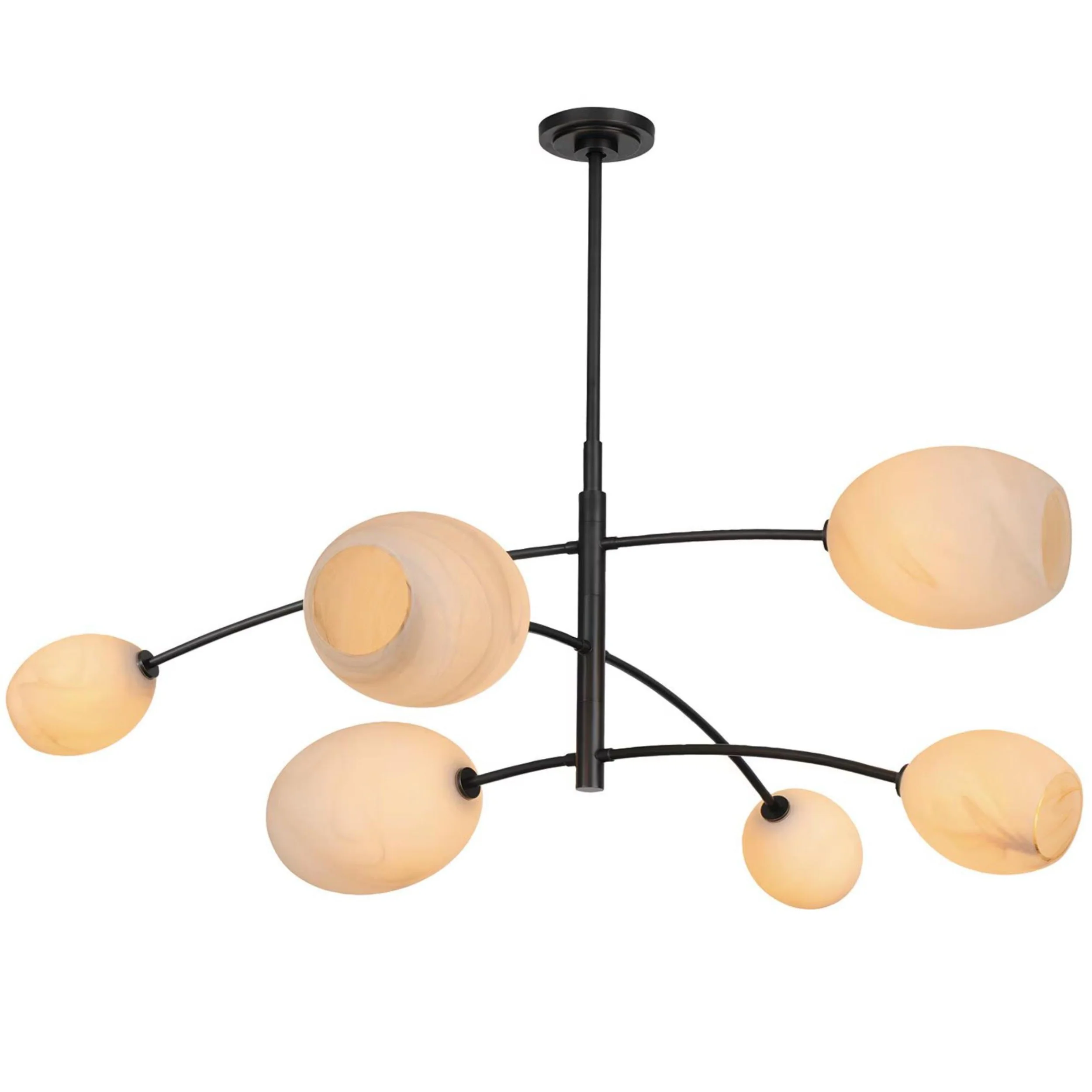 Artemis Chandelier, Oil Rubbed Bronze/Alabaster - Image 2