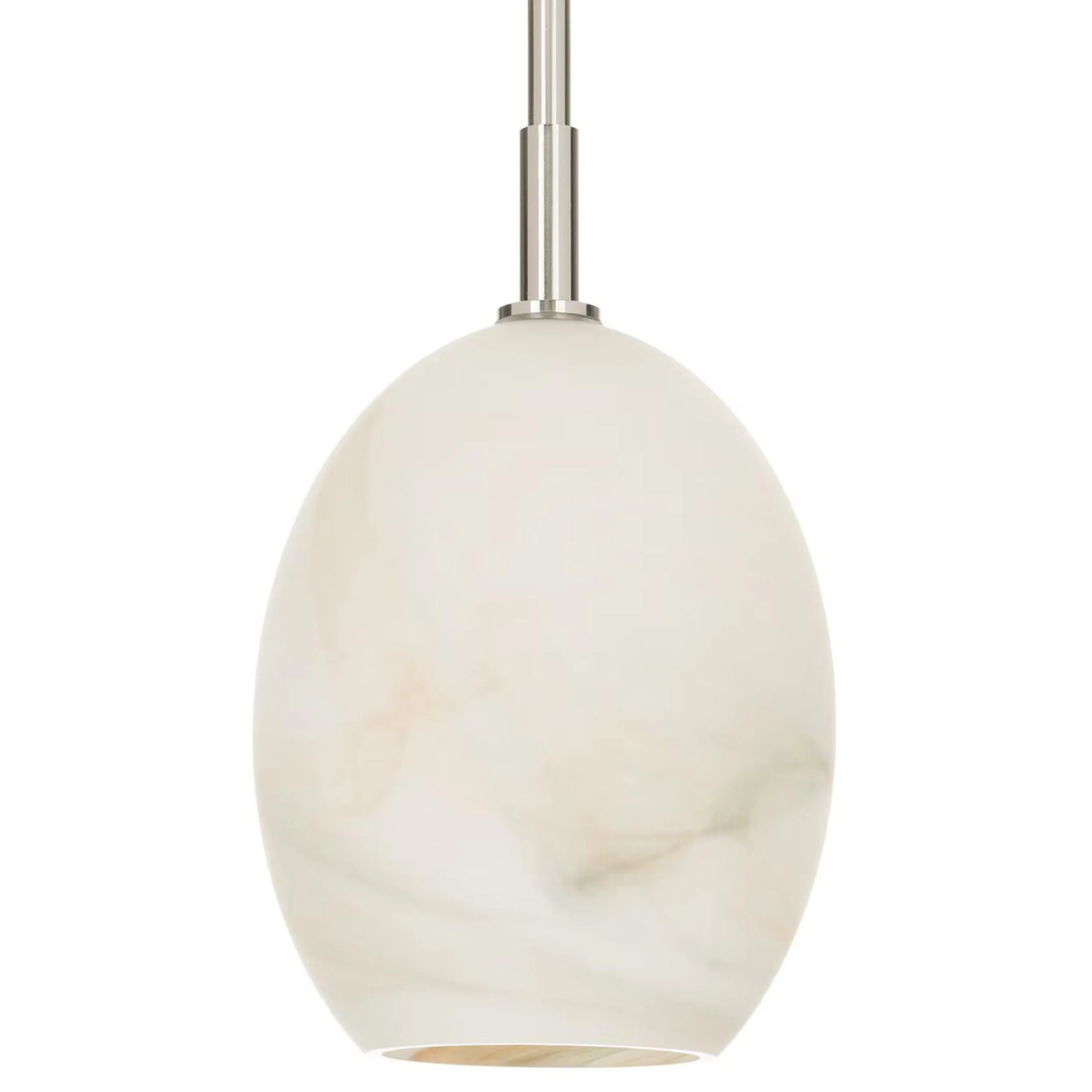 Artemis Single Pendant, Polished Nickel/Alabaster - Image 4