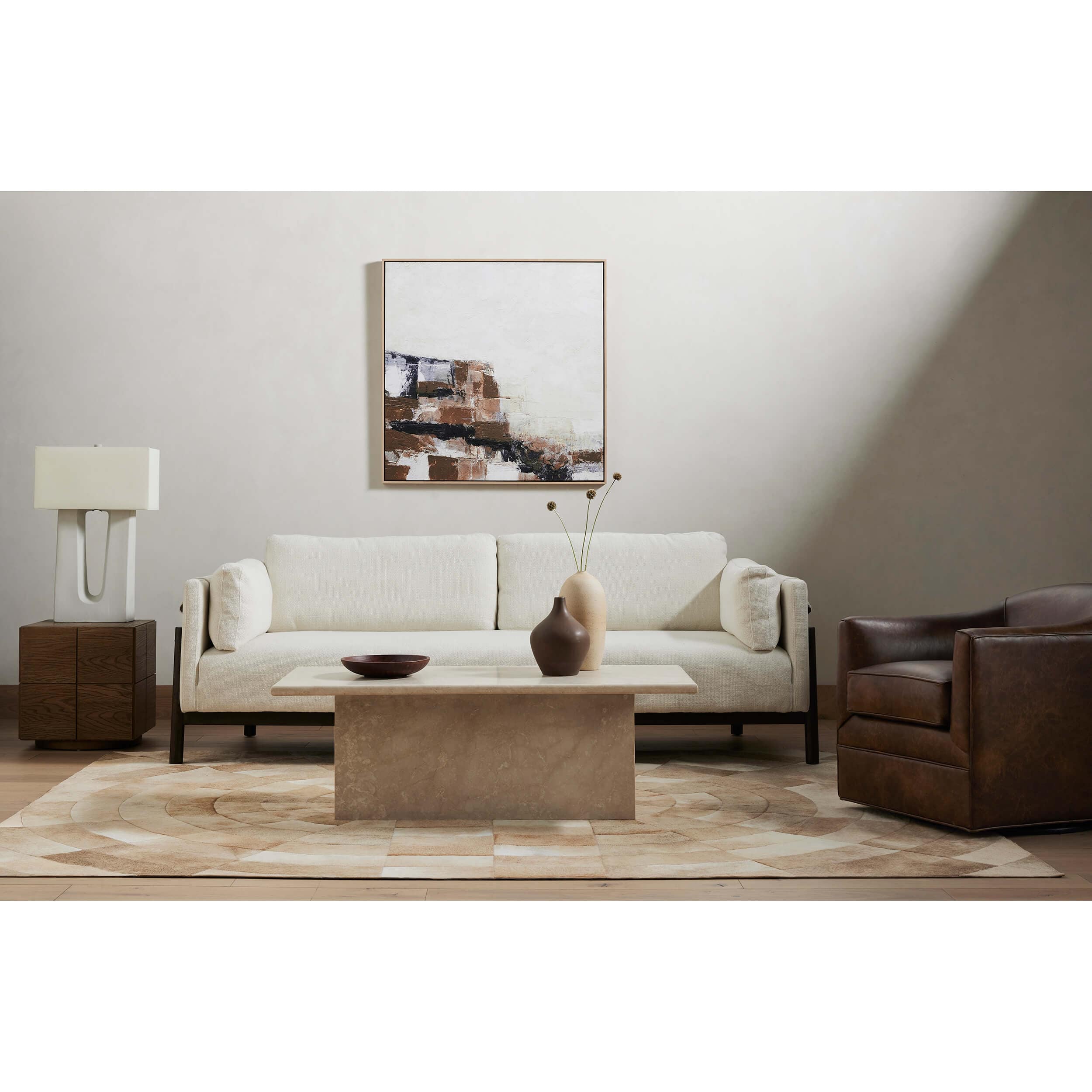 Arum Coffee Table, Cream Marble by Four Hands - Image 4