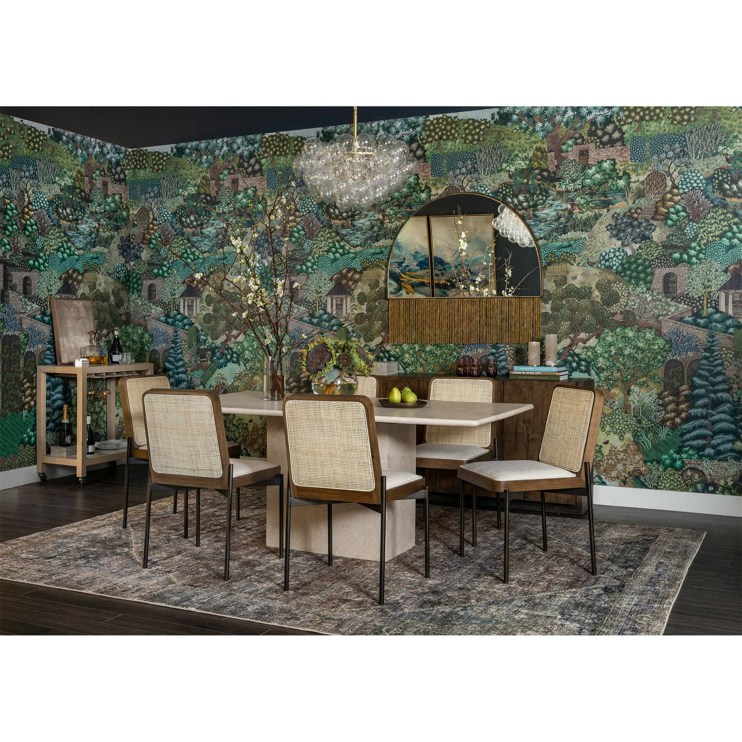 Arum Dining Table, Cream Marble by Four Hands - Image 5