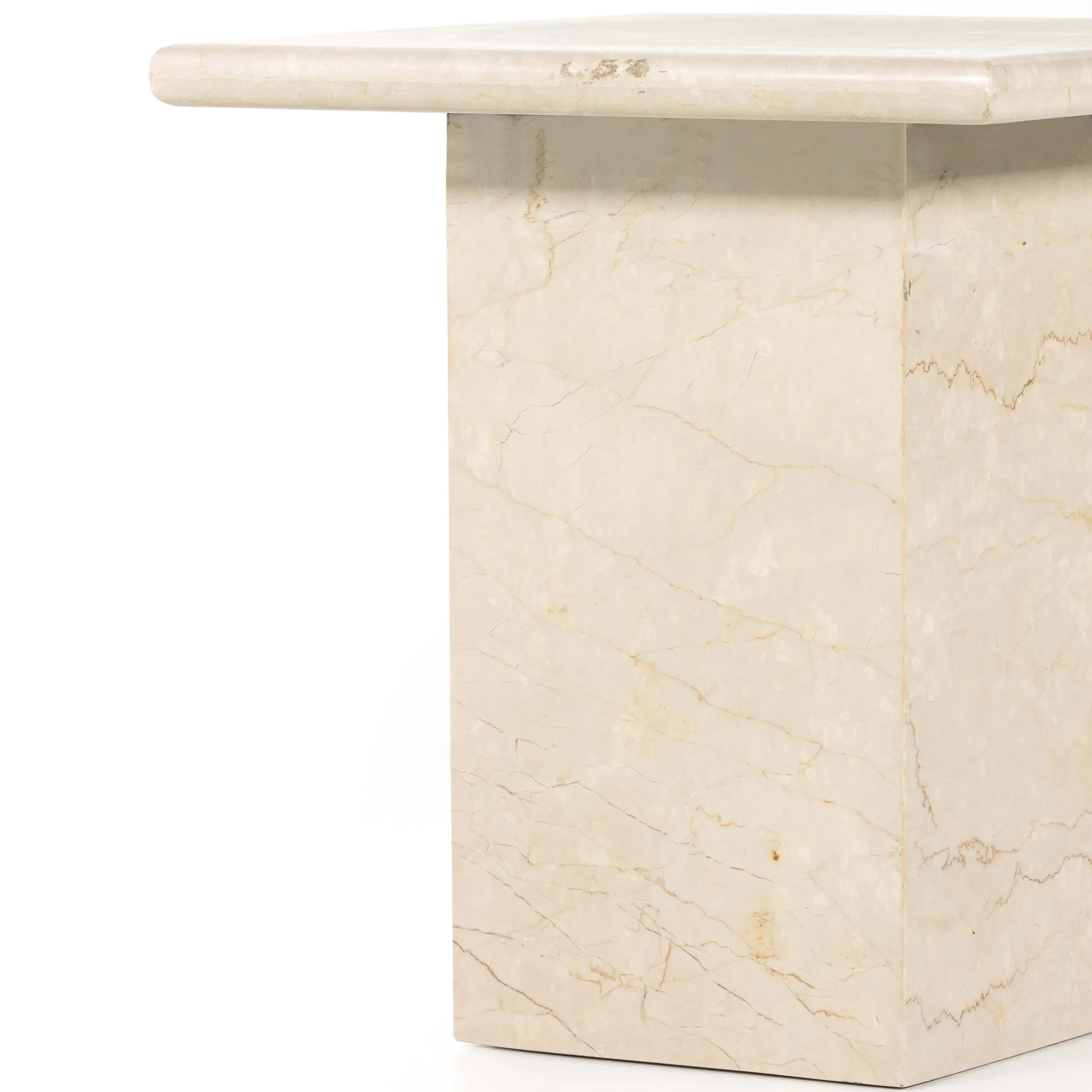 Arum End Table, Cream Marble by Four Hands - Image 3